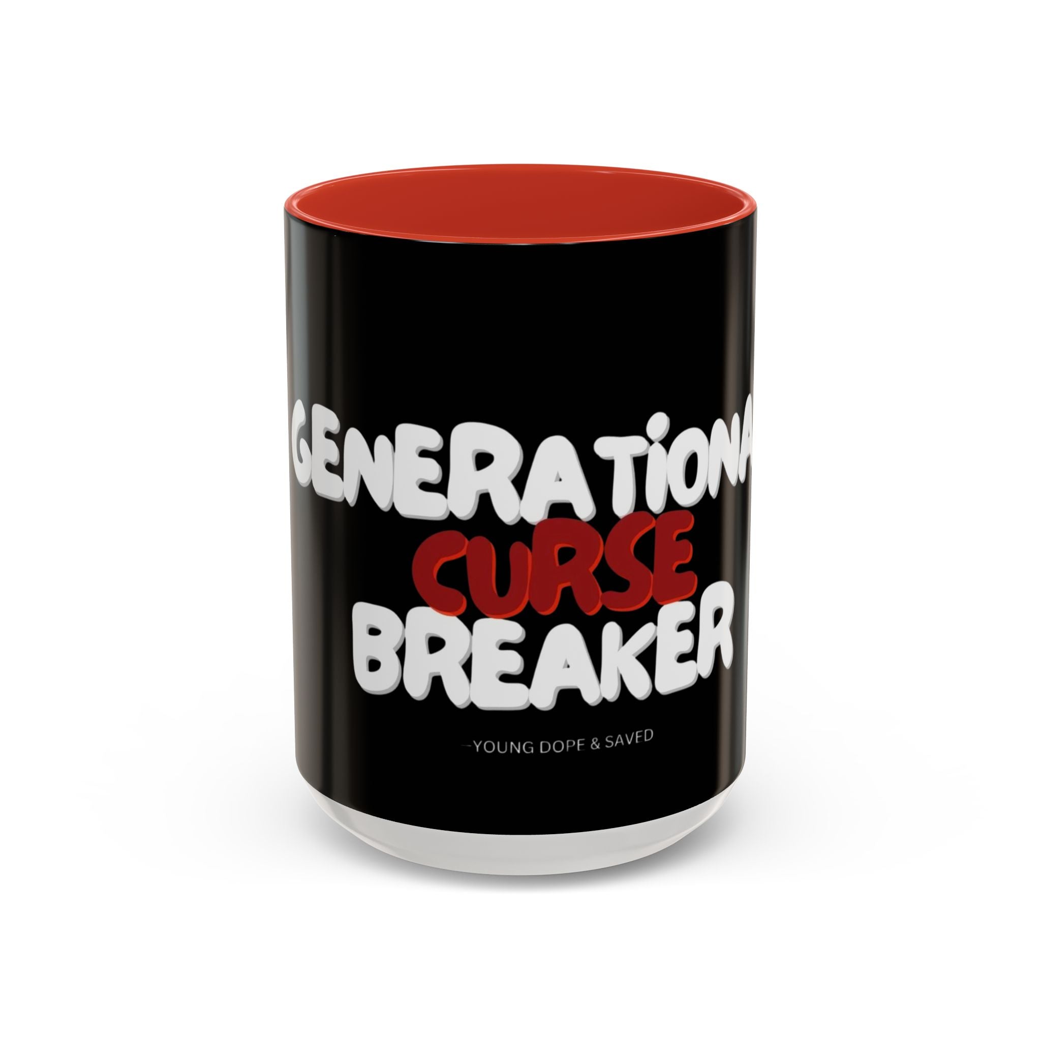 Curse Breaker Accent Coffee Mug - Faithful Daily Reminder, Inspirational Gift, Romans 10:13, Unique Coffee Cup, Religious Home Decor