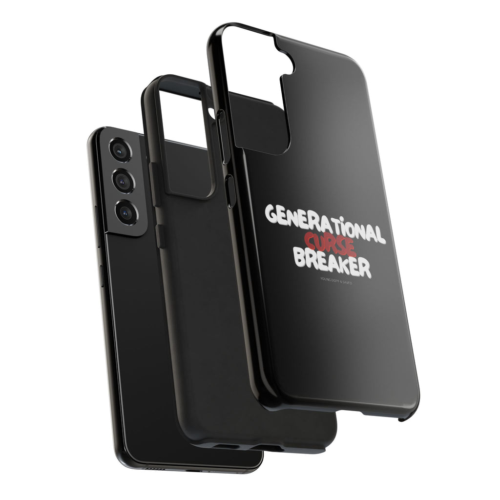 Generational Curse Breaker Tough Phone Cases, Durable Phone Cover, Gift for Millennials, Resilient Phone Case, Unique Smartphone Accessory