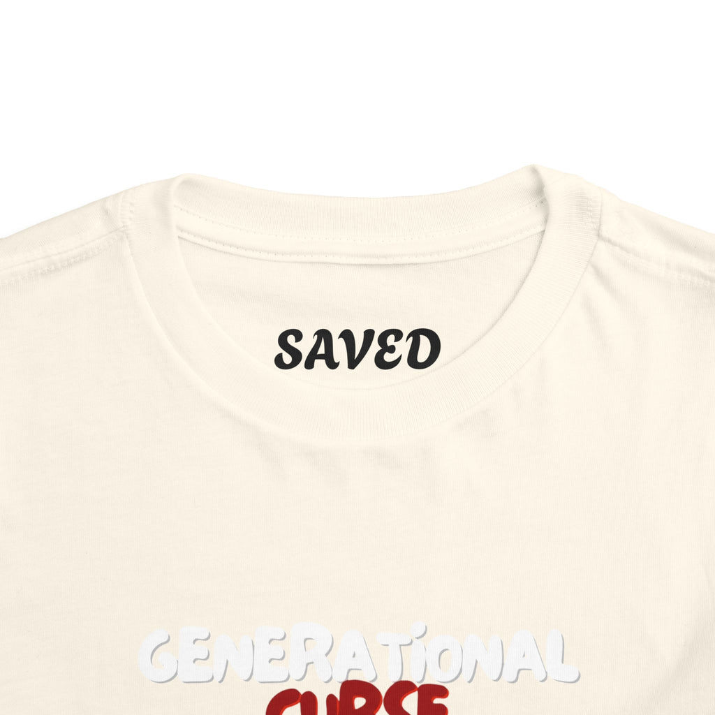 Generational Curse Breaker Toddler Short Sleeve Tee with 'Curse' Design and 'Romans 10:13' Quote, Cute Kids' Casual Top, Faith-Based Gift, Summer Essentials, [...]