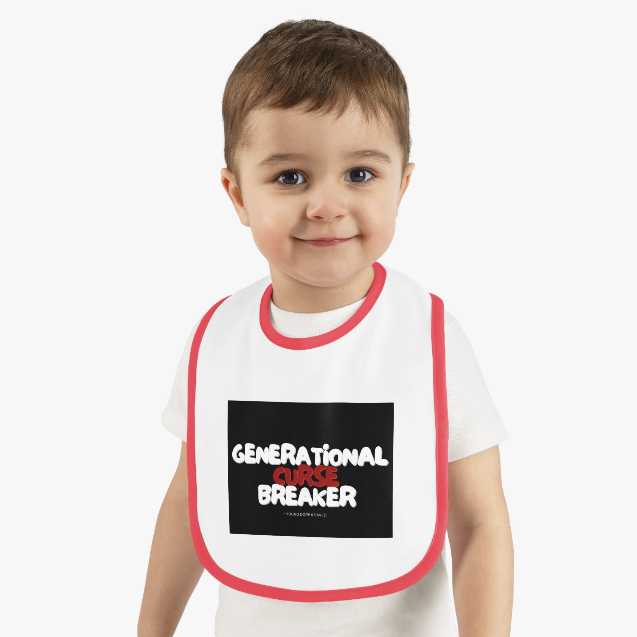 Generational Curse Breaker Baby Bib, Cute Infant Bib for New Parents, Baby Shower Gift, Toddler Feeding Gear, Fun Kids Accessories