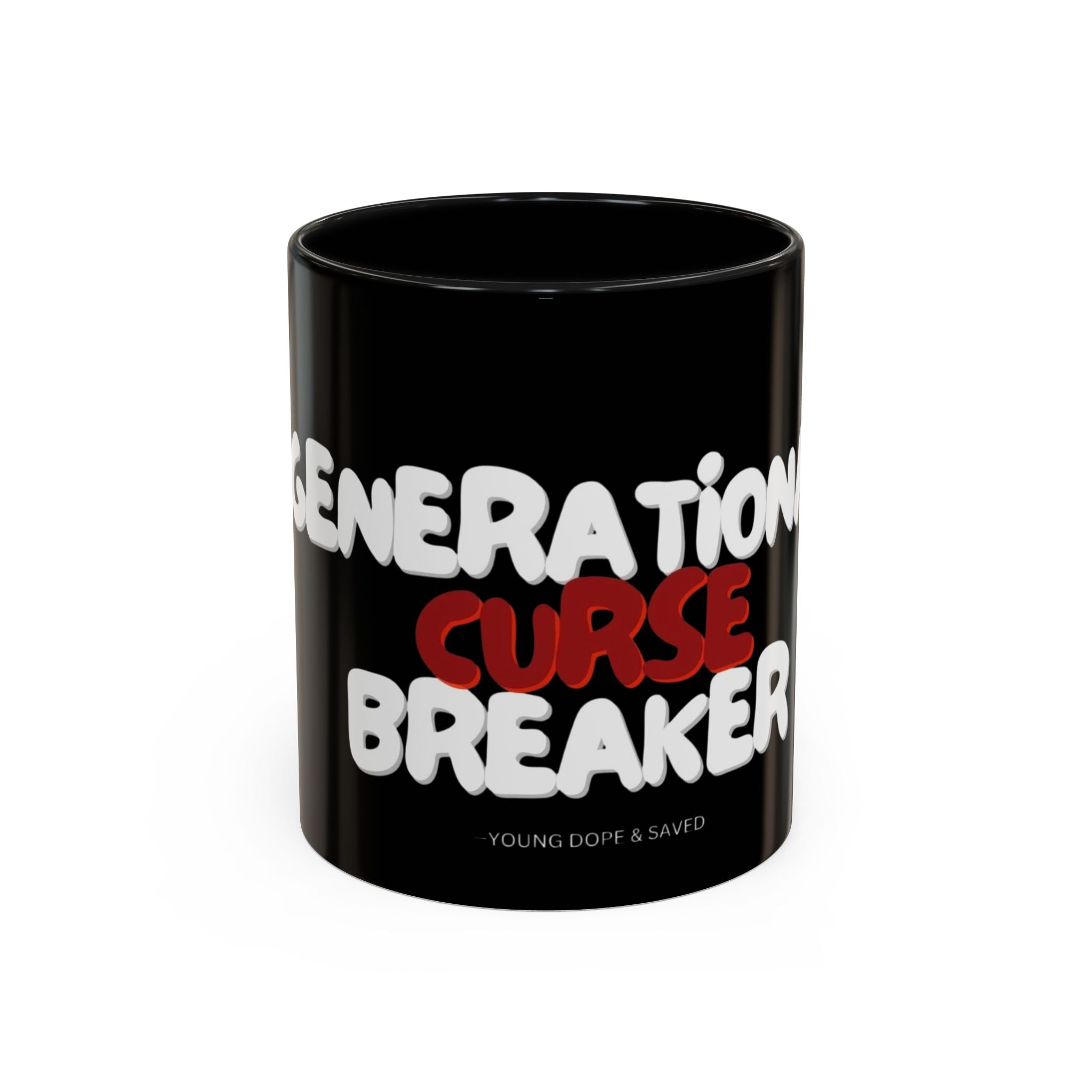 Curse Breaker Accent Coffee Mug - Faithful Daily Reminder, Inspirational Gift, Romans 10:13, Unique Coffee Cup, Religious Home Decor