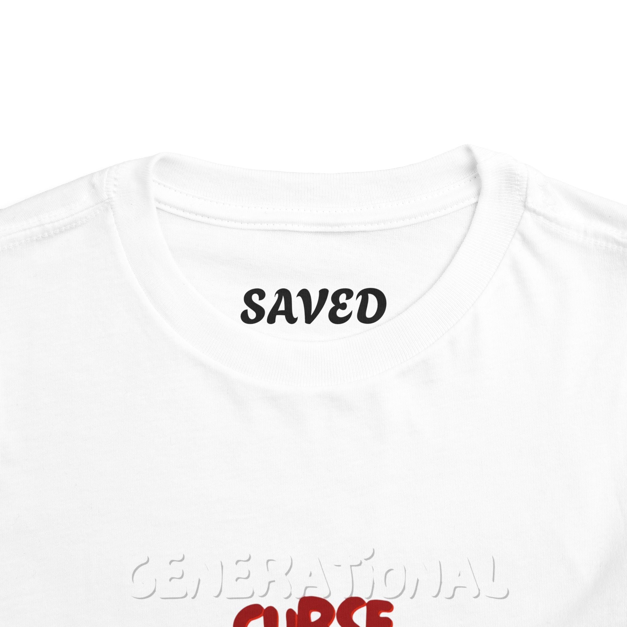 Generational Curse Breaker Toddler Short Sleeve Tee with 'Curse' Design and 'Romans 10:13' Quote, Cute Kids' Casual Top, Faith-Based Gift, Summer Essentials, [...]