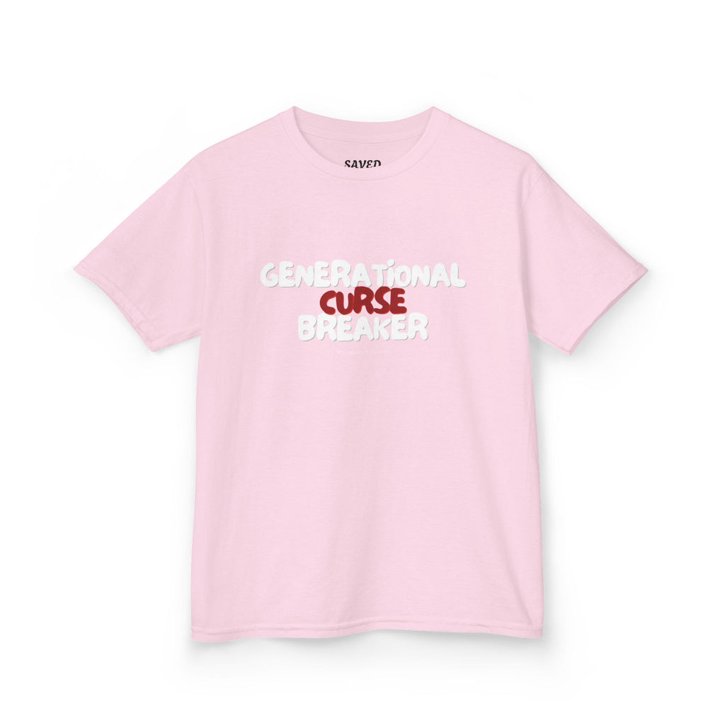 Generational Curse Breaker Inspirational Kids Tee with Scripture, Youth Casual Wear, Faith-Based Gift, Religious Kids Apparel, Cute Christian Shirt