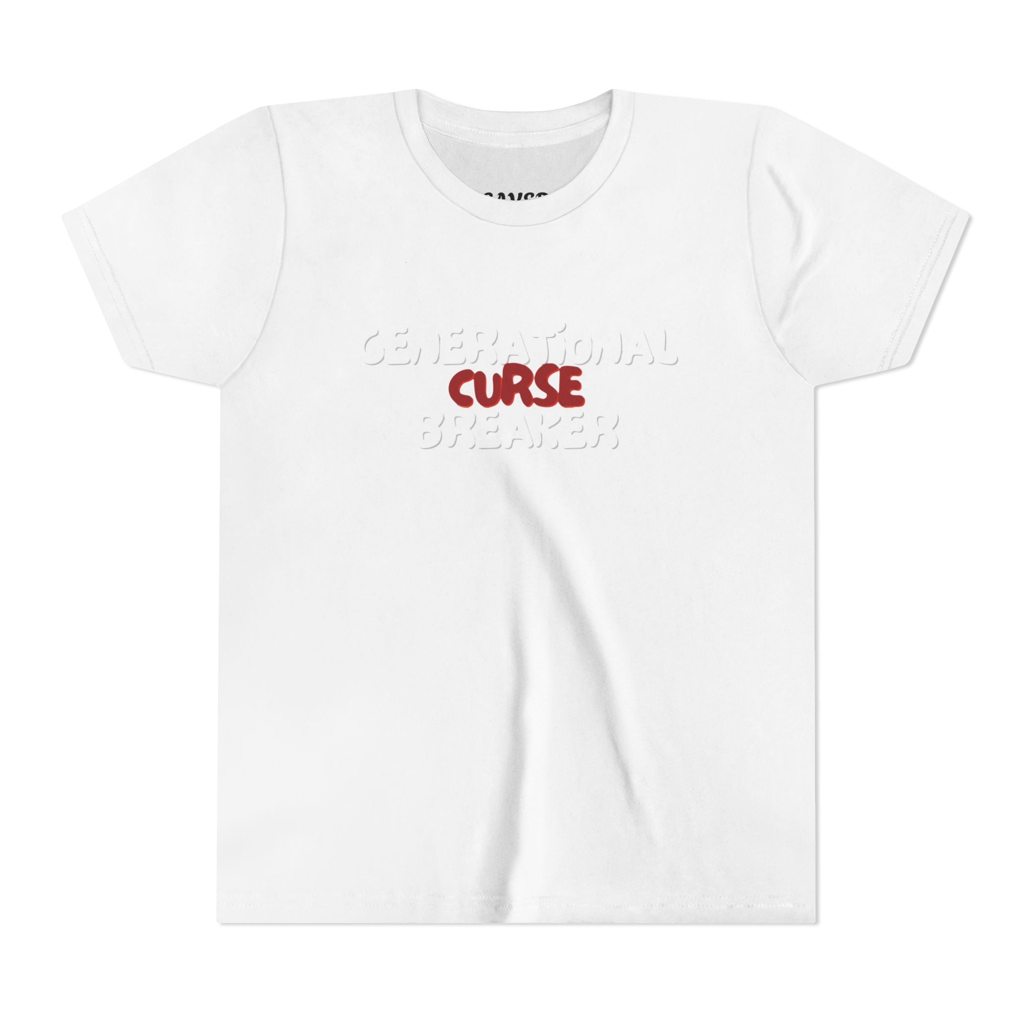 Generational Curse Breaker Youth Short Sleeve Tee with Inspirational Text, Faith-Based T-Shirt, Religious Youth Wear, Cute Christian Gift, Summer Tee