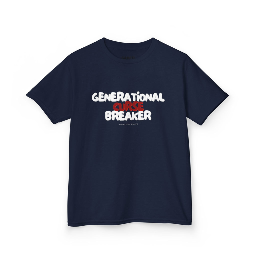 Generational Curse Breaker Inspirational Kids Tee with Scripture, Youth Casual Wear, Faith-Based Gift, Religious Kids Apparel, Cute Christian Shirt