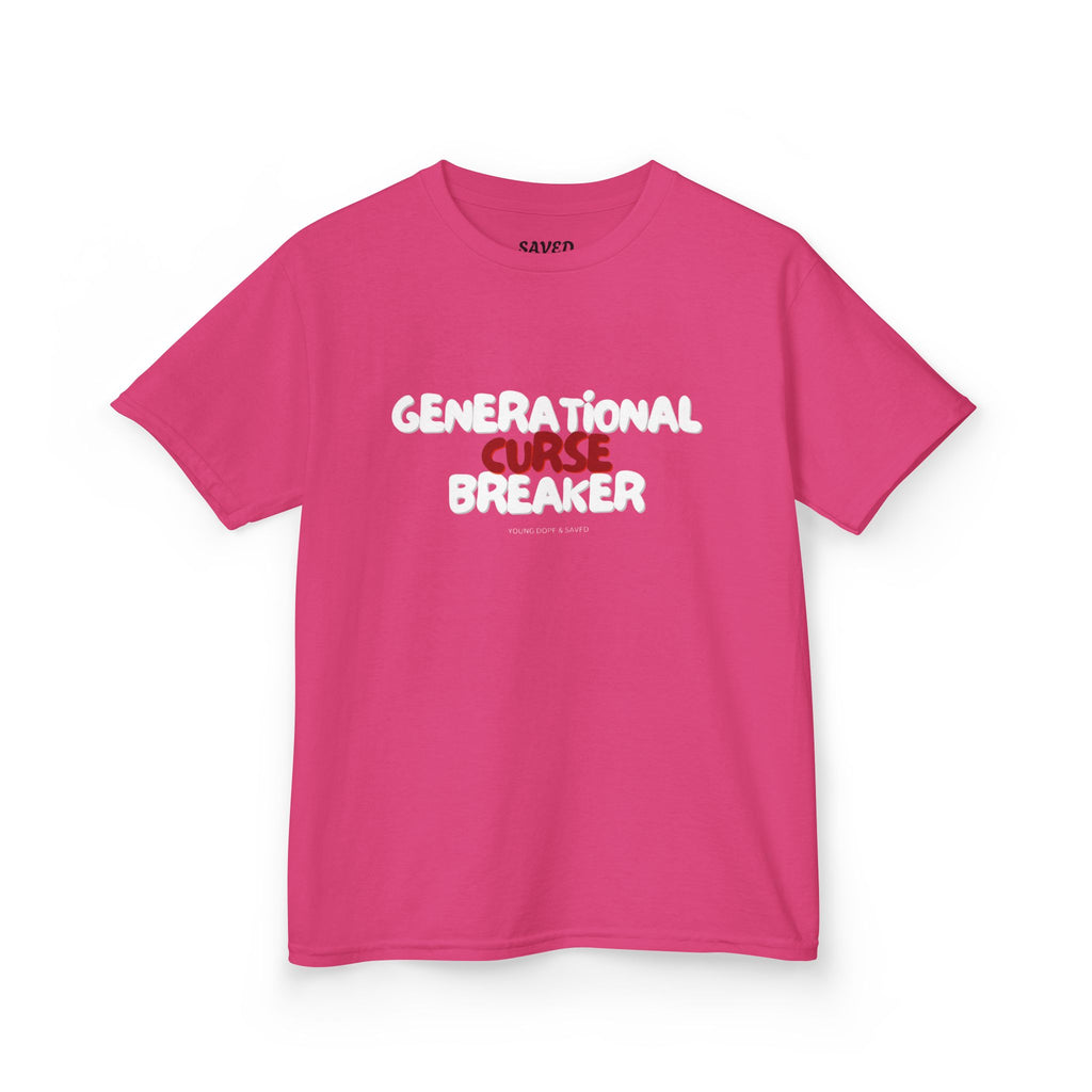 Generational Curse Breaker Inspirational Kids Tee with Scripture, Youth Casual Wear, Faith-Based Gift, Religious Kids Apparel, Cute Christian Shirt