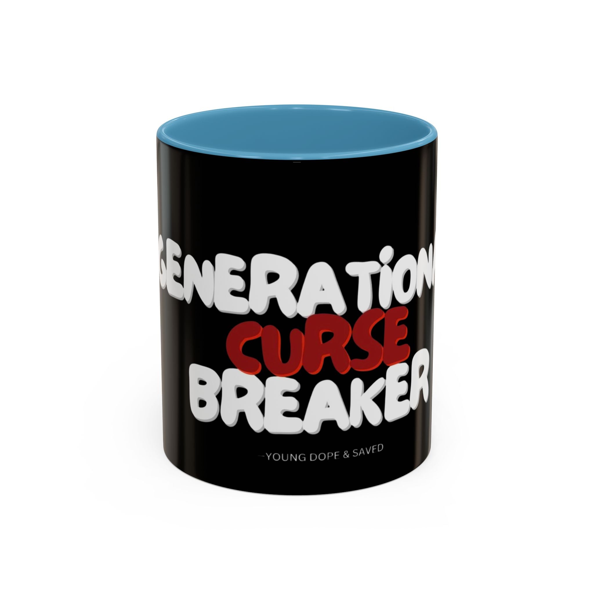Curse Breaker Accent Coffee Mug - Faithful Daily Reminder, Inspirational Gift, Romans 10:13, Unique Coffee Cup, Religious Home Decor