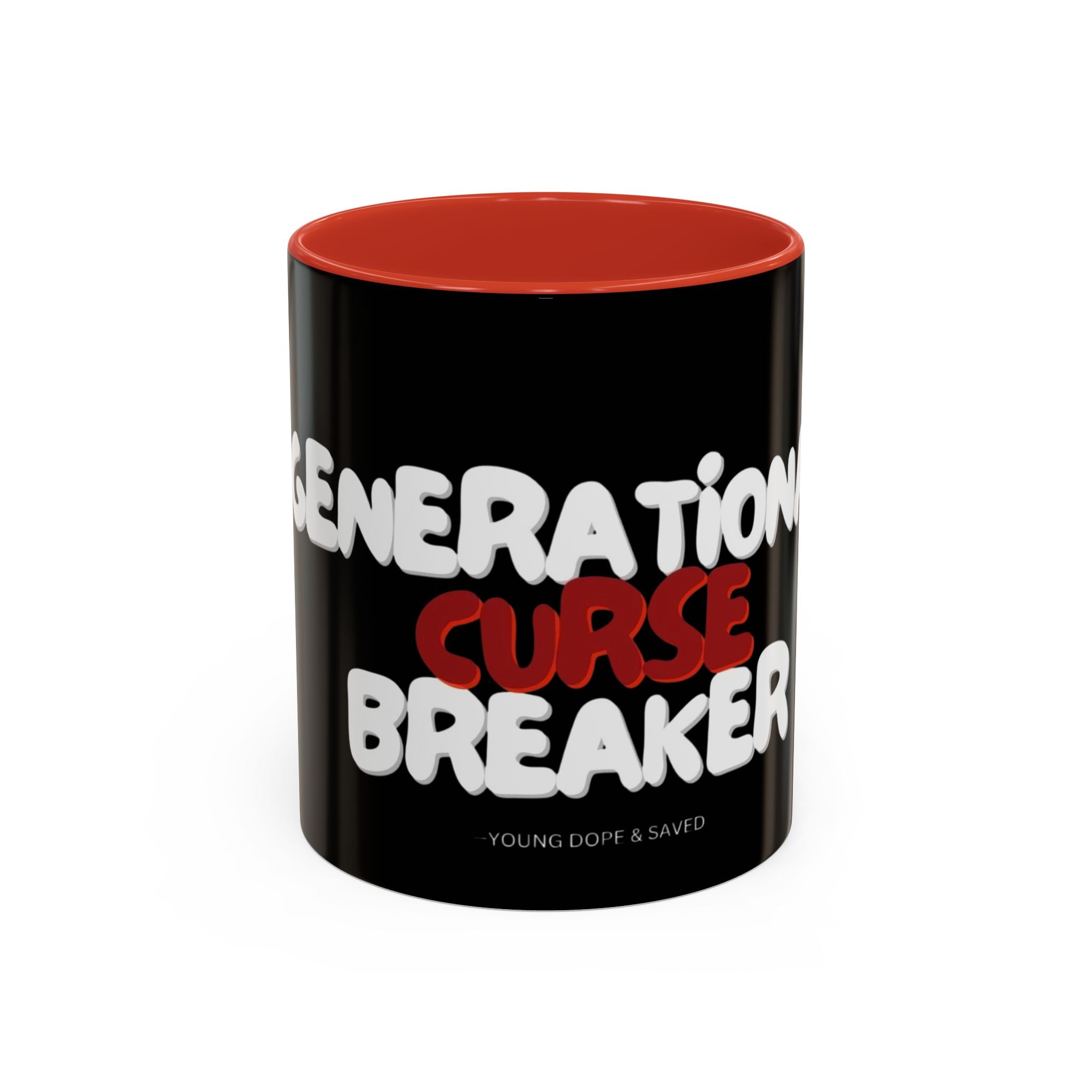 Curse Breaker Accent Coffee Mug - Faithful Daily Reminder, Inspirational Gift, Romans 10:13, Unique Coffee Cup, Religious Home Decor