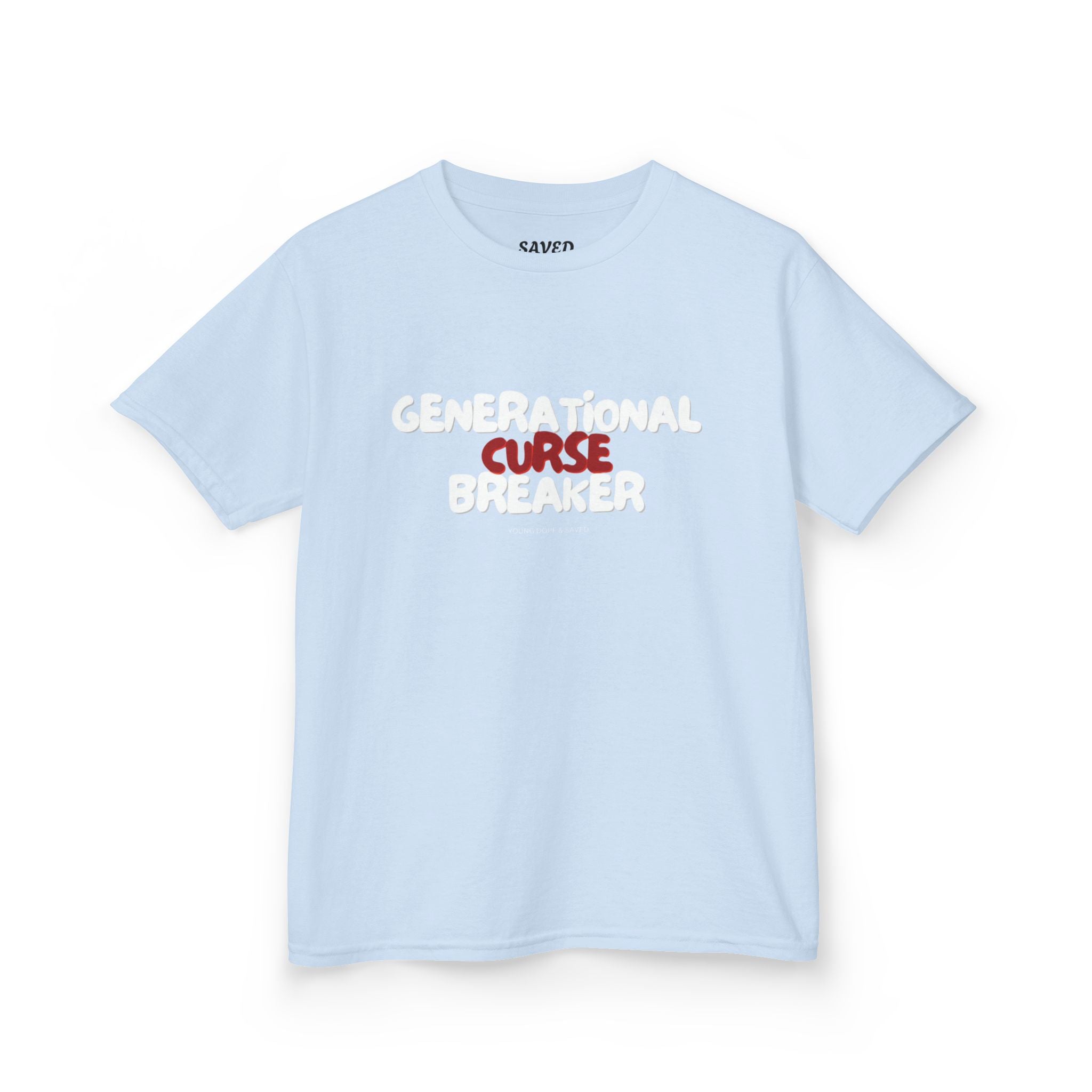 Generational Curse Breaker Inspirational Kids Tee with Scripture, Youth Casual Wear, Faith-Based Gift, Religious Kids Apparel, Cute Christian Shirt