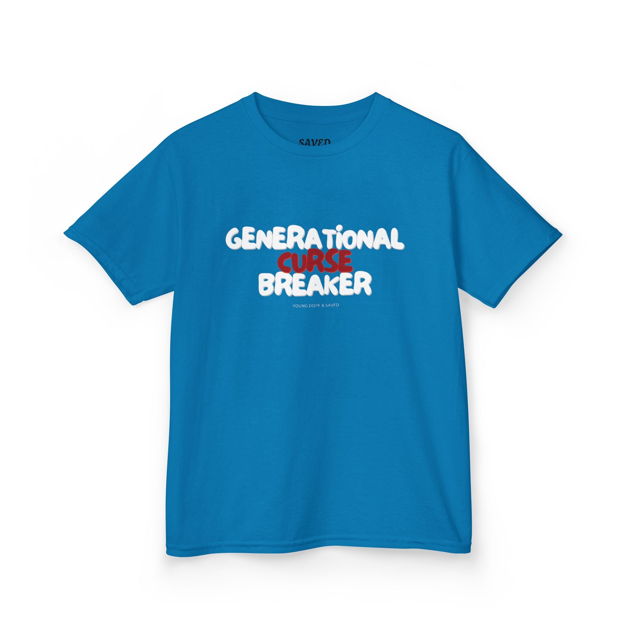 Generational Curse Breaker Inspirational Kids Tee with Scripture, Youth Casual Wear, Faith-Based Gift, Religious Kids Apparel, Cute Christian Shirt