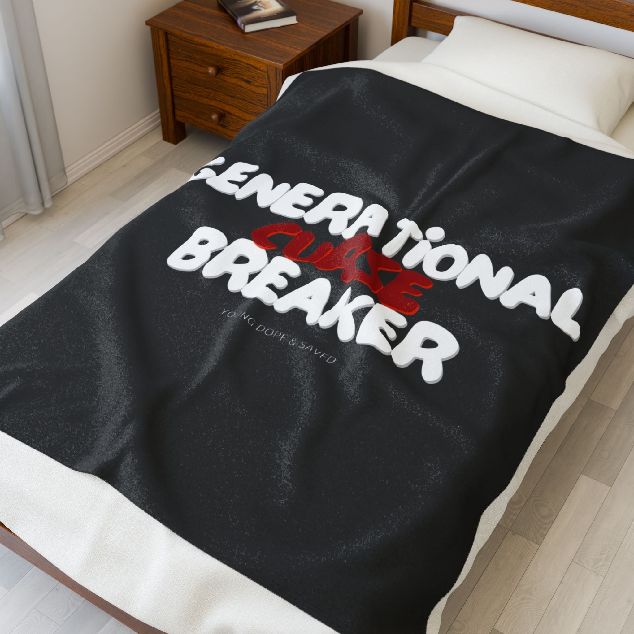Generational Curse Breaker Plush Blanket, Cozy Throw for Spiritual Growth, Gift for Self-Care, Inspirational Decor, Home Comfort