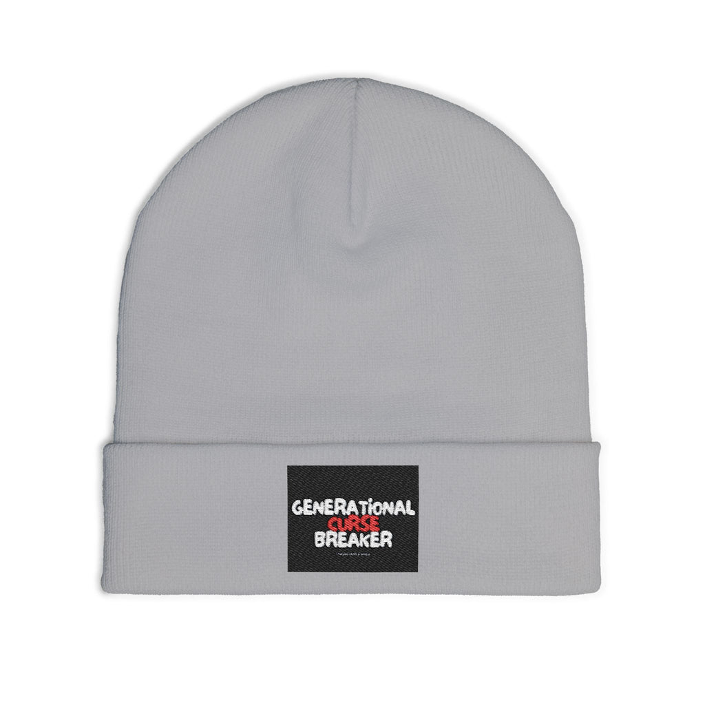 Generational Curse Breaker Knit Beanie, Warm Winter Hat, Trendy Beanie, Gift for Teen, Unique Embroidered Hat