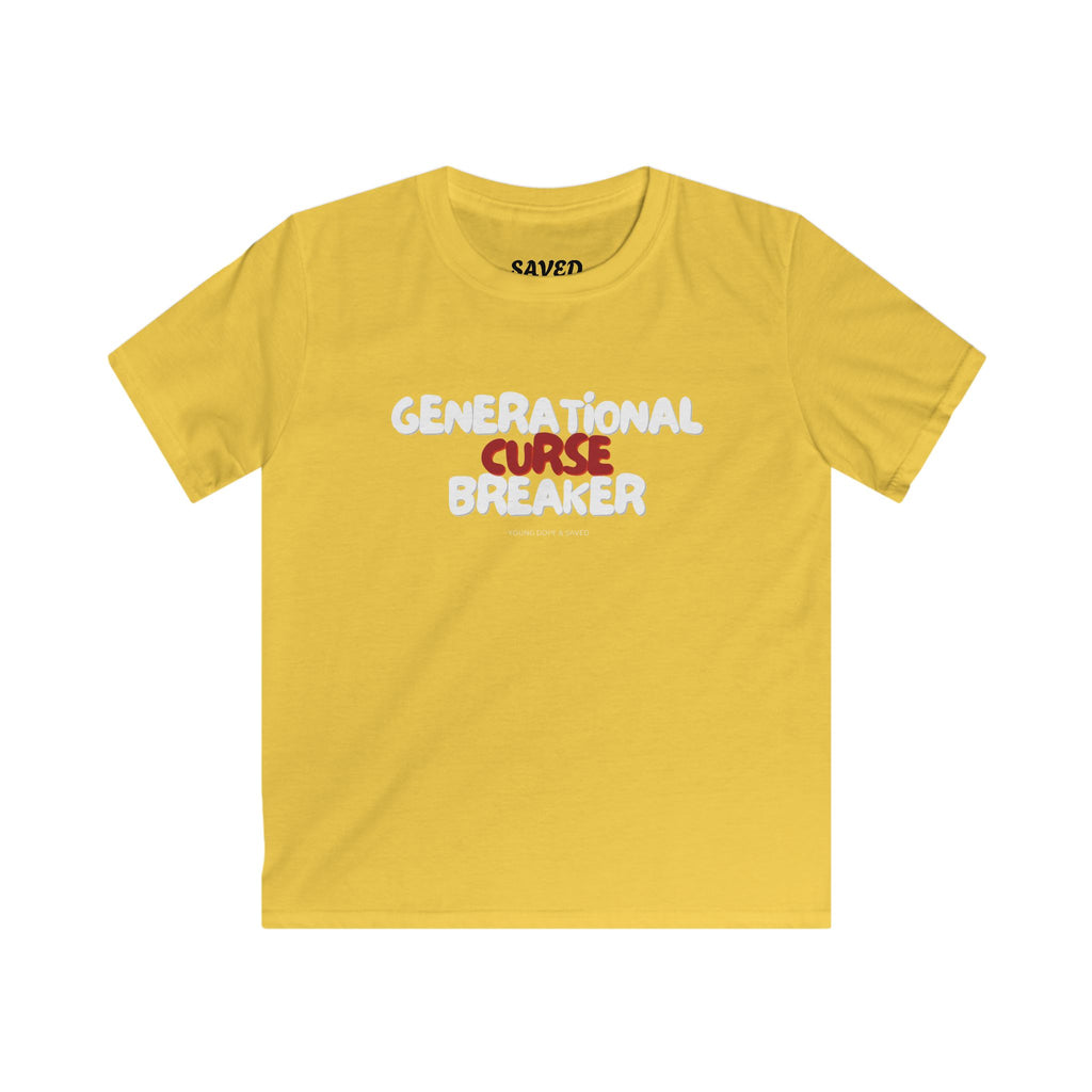 Generational Curse Breaker, Kids Inspirational Tee, Faith-Based Cotton T-Shirt, Religious Kids Clothing, Bible Verse Apparel, Cute Boys or Girls Gift