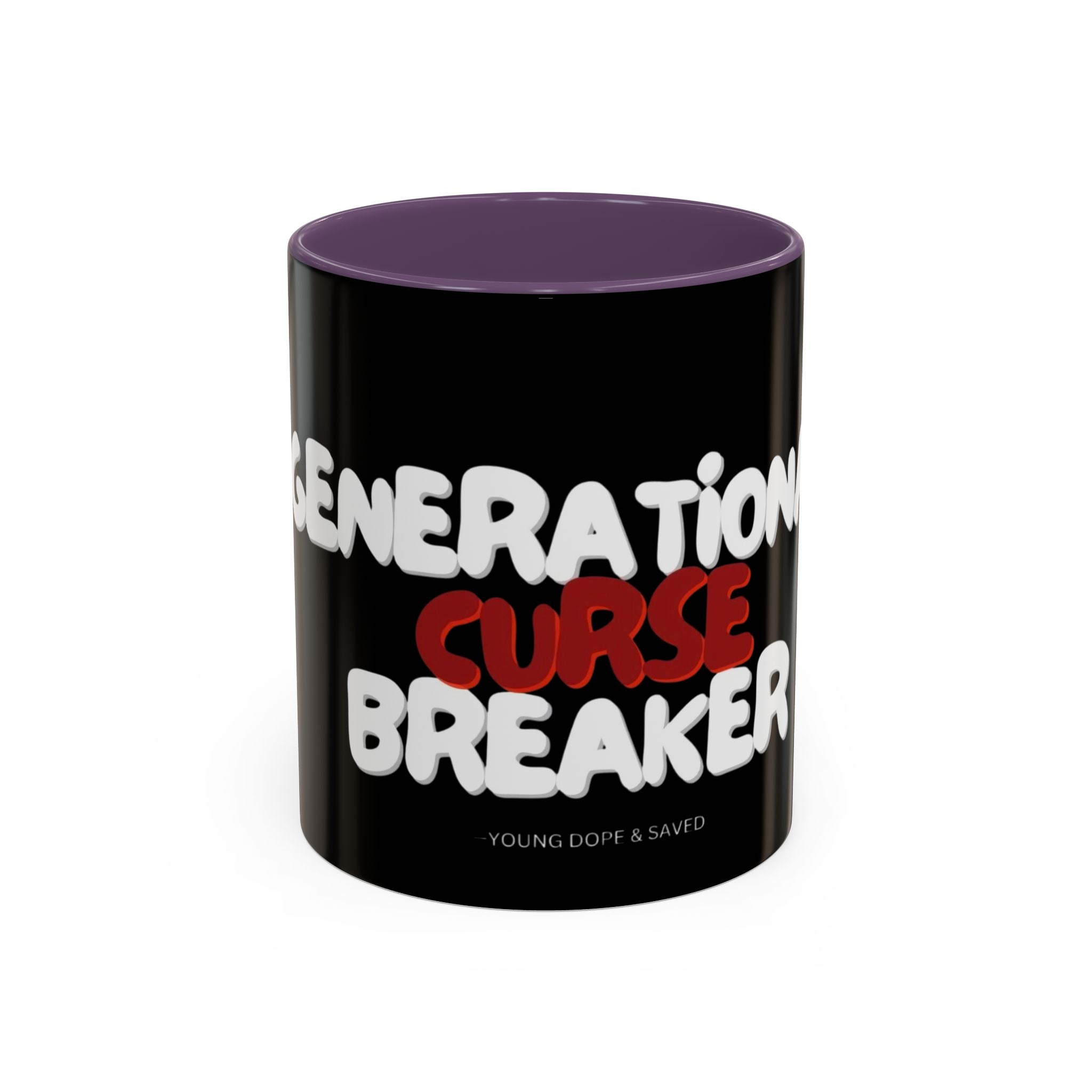 Curse Breaker Accent Coffee Mug - Faithful Daily Reminder, Inspirational Gift, Romans 10:13, Unique Coffee Cup, Religious Home Decor