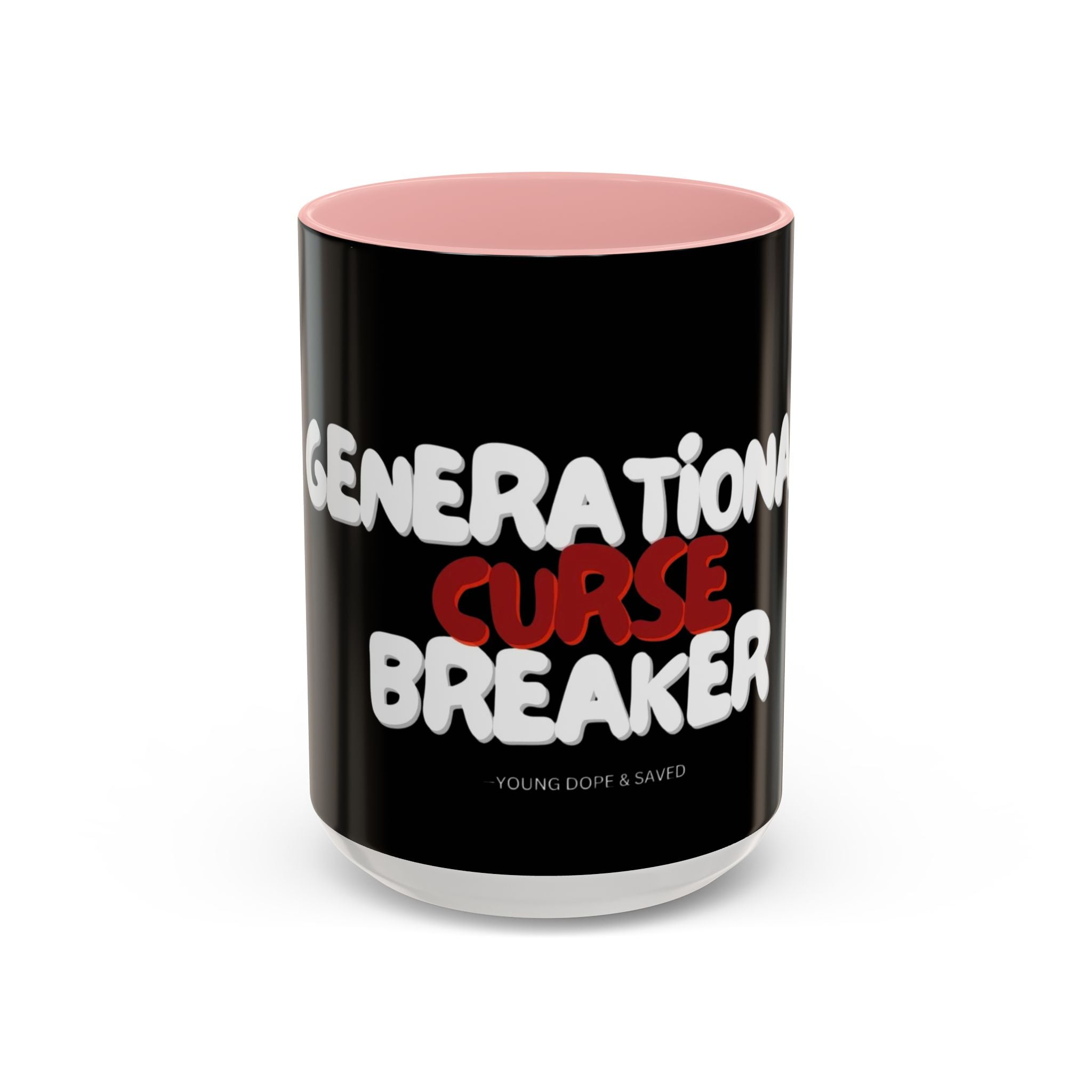 Curse Breaker Accent Coffee Mug - Faithful Daily Reminder, Inspirational Gift, Romans 10:13, Unique Coffee Cup, Religious Home Decor