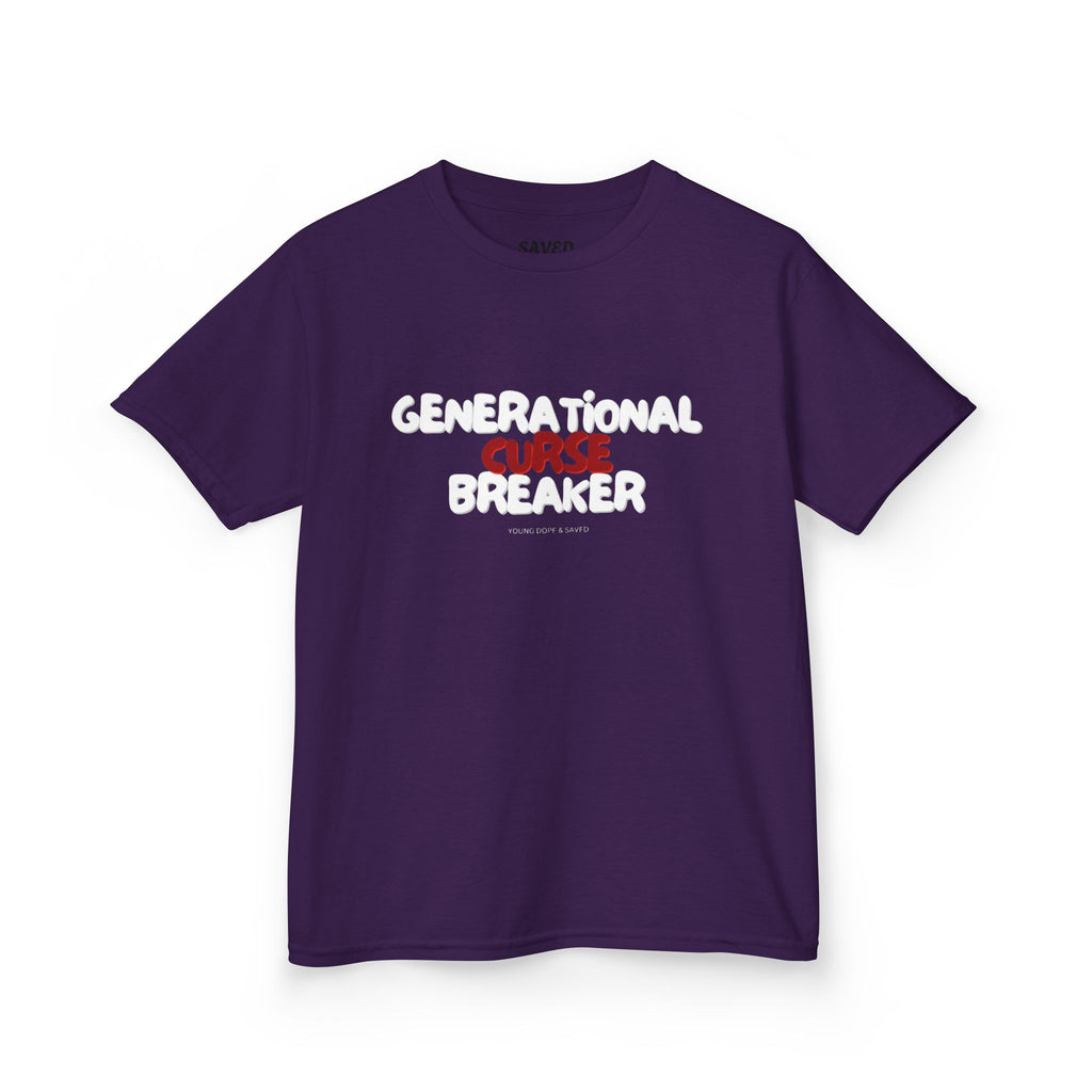 Generational Curse Breaker Inspirational Kids Tee with Scripture, Youth Casual Wear, Faith-Based Gift, Religious Kids Apparel, Cute Christian Shirt