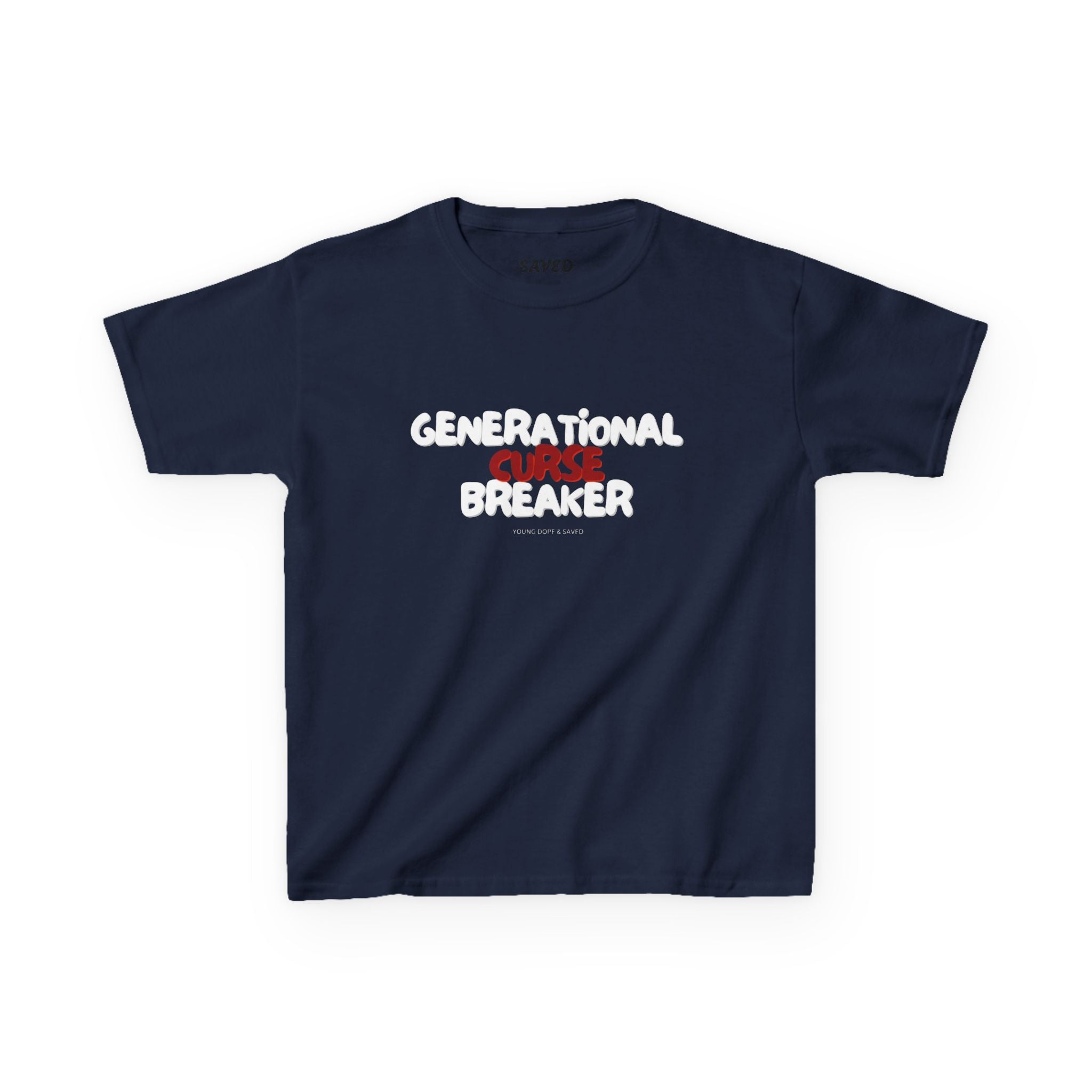 Generational Curse Breaker Inspirational Kids Tee with Scripture, Youth Casual Wear, Faith-Based Gift, Religious Kids Apparel, Cute Christian Shirt