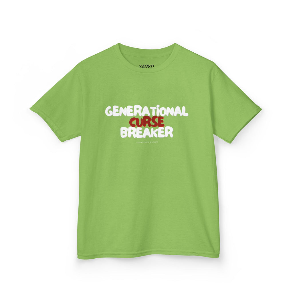 Generational Curse Breaker Inspirational Kids Tee with Scripture, Youth Casual Wear, Faith-Based Gift, Religious Kids Apparel, Cute Christian Shirt