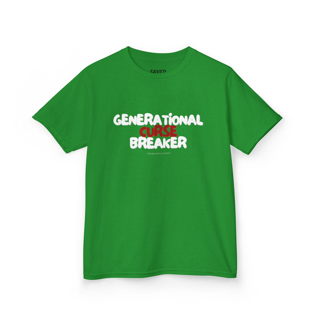 Generational Curse Breaker Inspirational Kids Tee with Scripture, Youth Casual Wear, Faith-Based Gift, Religious Kids Apparel, Cute Christian Shirt