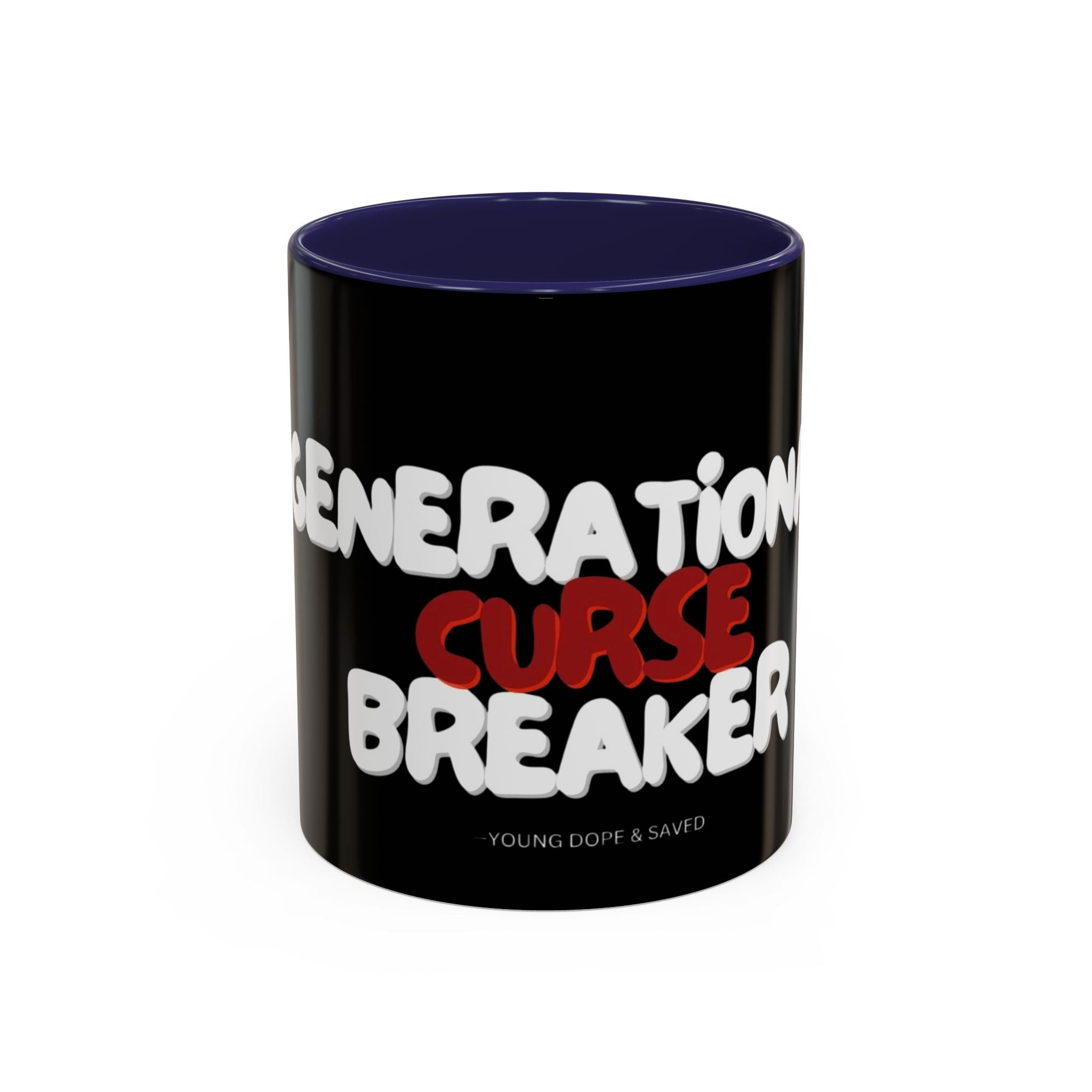 Curse Breaker Accent Coffee Mug - Faithful Daily Reminder, Inspirational Gift, Romans 10:13, Unique Coffee Cup, Religious Home Decor