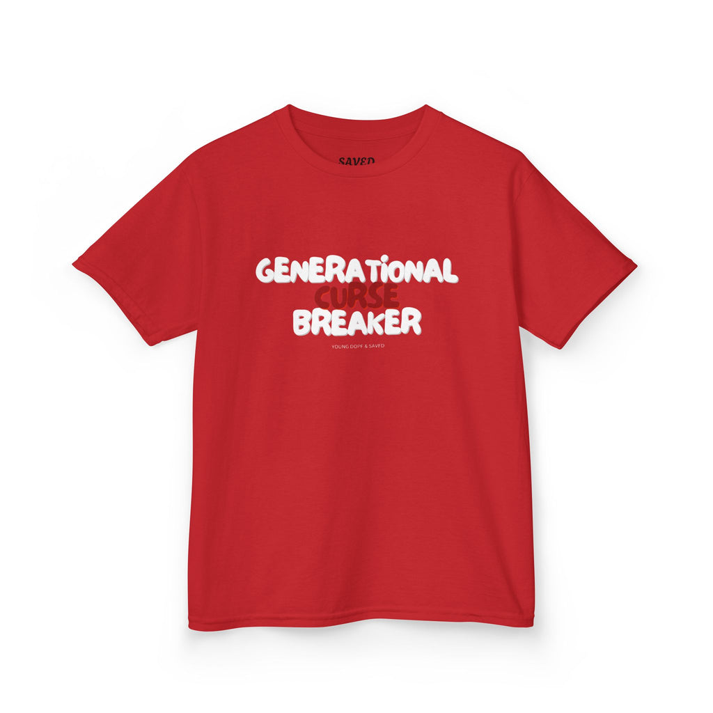 Generational Curse Breaker Inspirational Kids Tee with Scripture, Youth Casual Wear, Faith-Based Gift, Religious Kids Apparel, Cute Christian Shirt