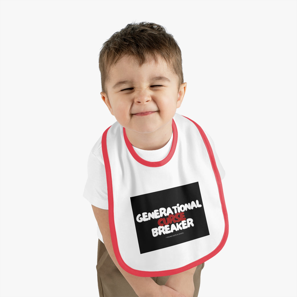 Generational Curse Breaker Baby Bib, Cute Infant Bib for New Parents, Baby Shower Gift, Toddler Feeding Gear, Fun Kids Accessories