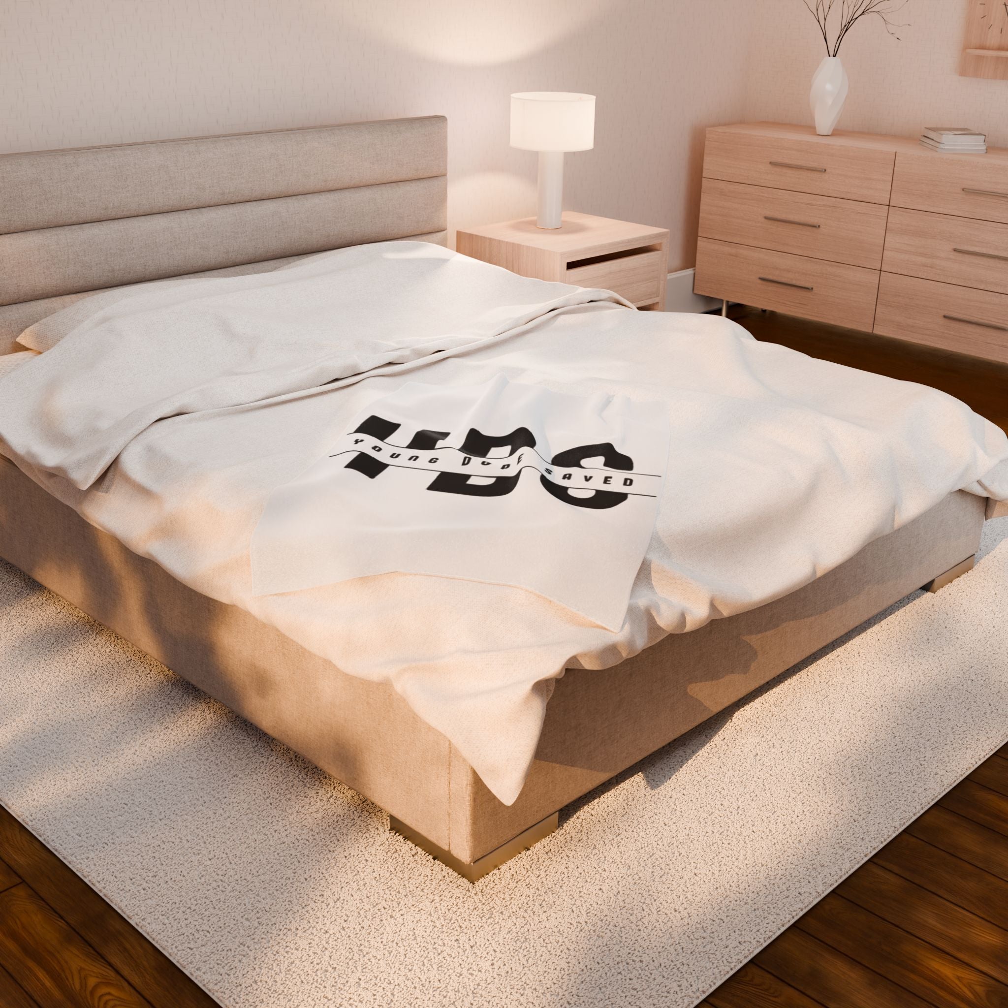 Cozy Velveteen Plush Young Dope & Saved Blanket - Soft Throw for Home, Travel, Gifts, Living Room Decor, Young Dope Saved Design