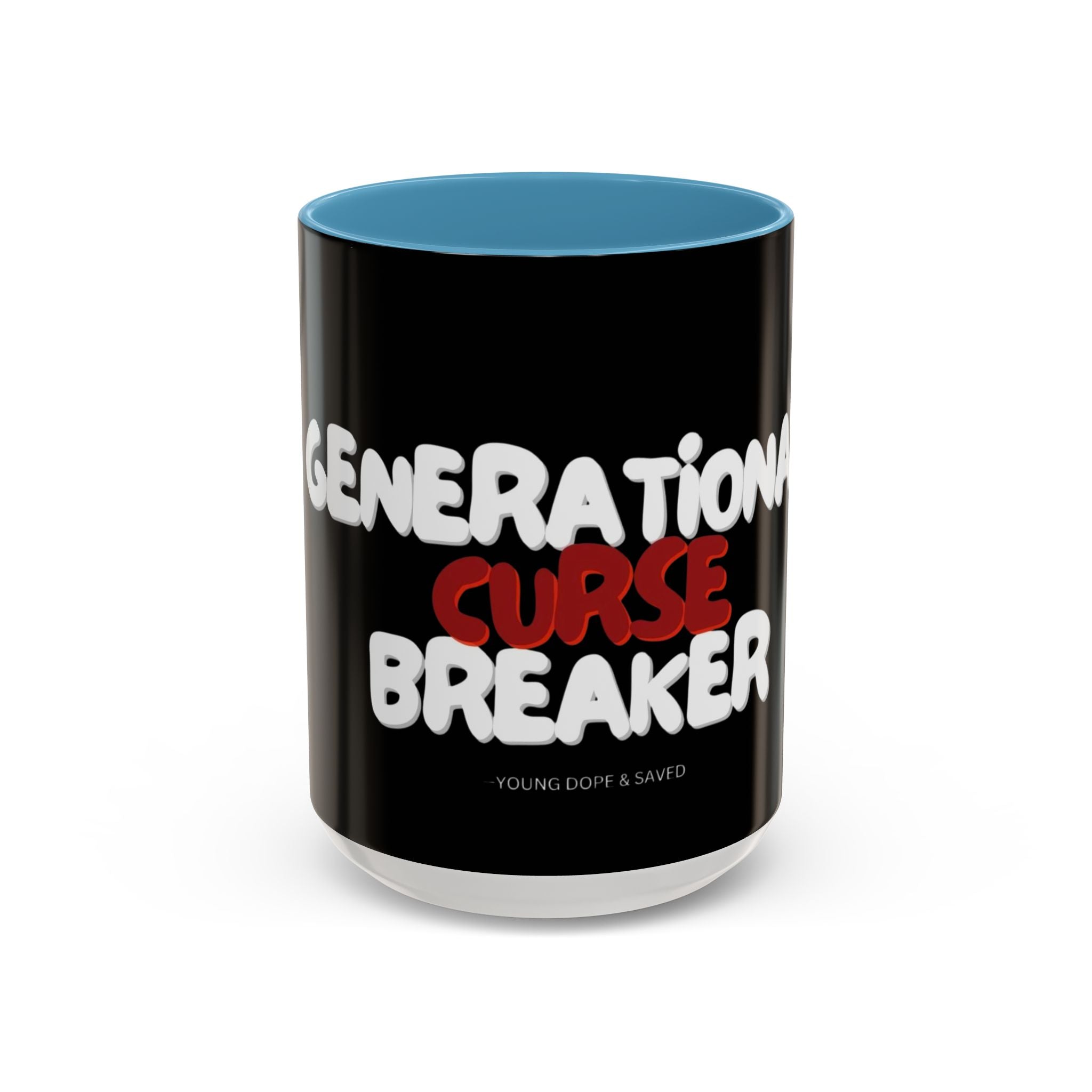 Curse Breaker Accent Coffee Mug - Faithful Daily Reminder, Inspirational Gift, Romans 10:13, Unique Coffee Cup, Religious Home Decor