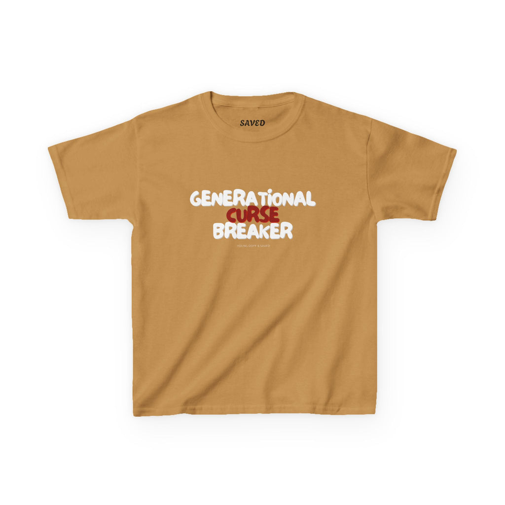 Generational Curse Breaker Inspirational Kids Tee with Scripture, Youth Casual Wear, Faith-Based Gift, Religious Kids Apparel, Cute Christian Shirt