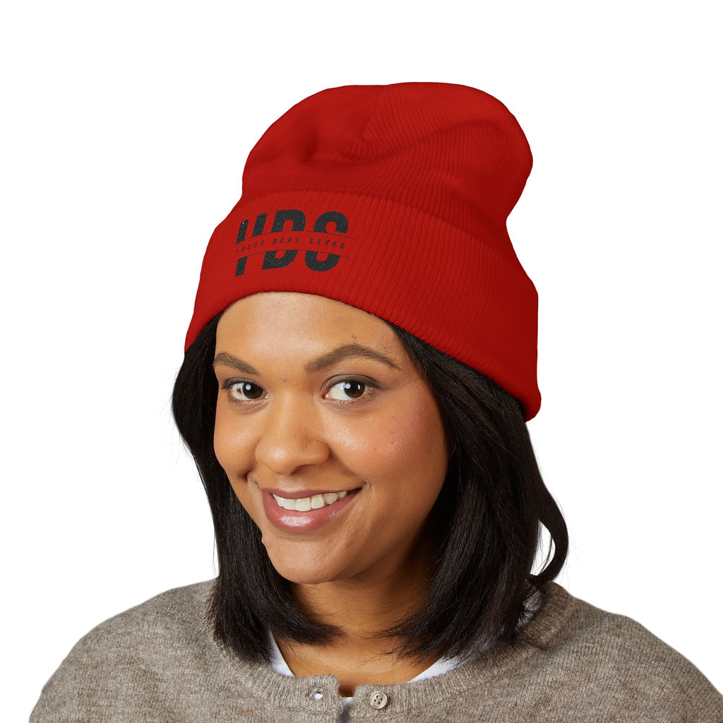 Classic Cuffed Young Dope & Saved Beanie with Embroidery, Stylish Winter Hat, Hipster Beanie, Gift for Him or Her, Winter Accessory, Streetwear Fashion