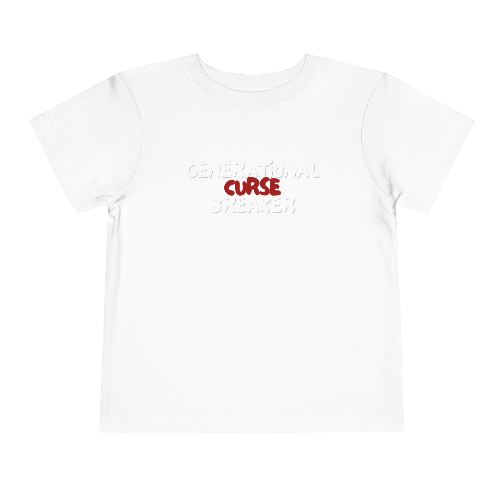 Generational Curse Breaker Toddler Short Sleeve Tee with 'Curse' Design and 'Romans 10:13' Quote, Cute Kids' Casual Top, Faith-Based Gift, Summer Essentials, [...]