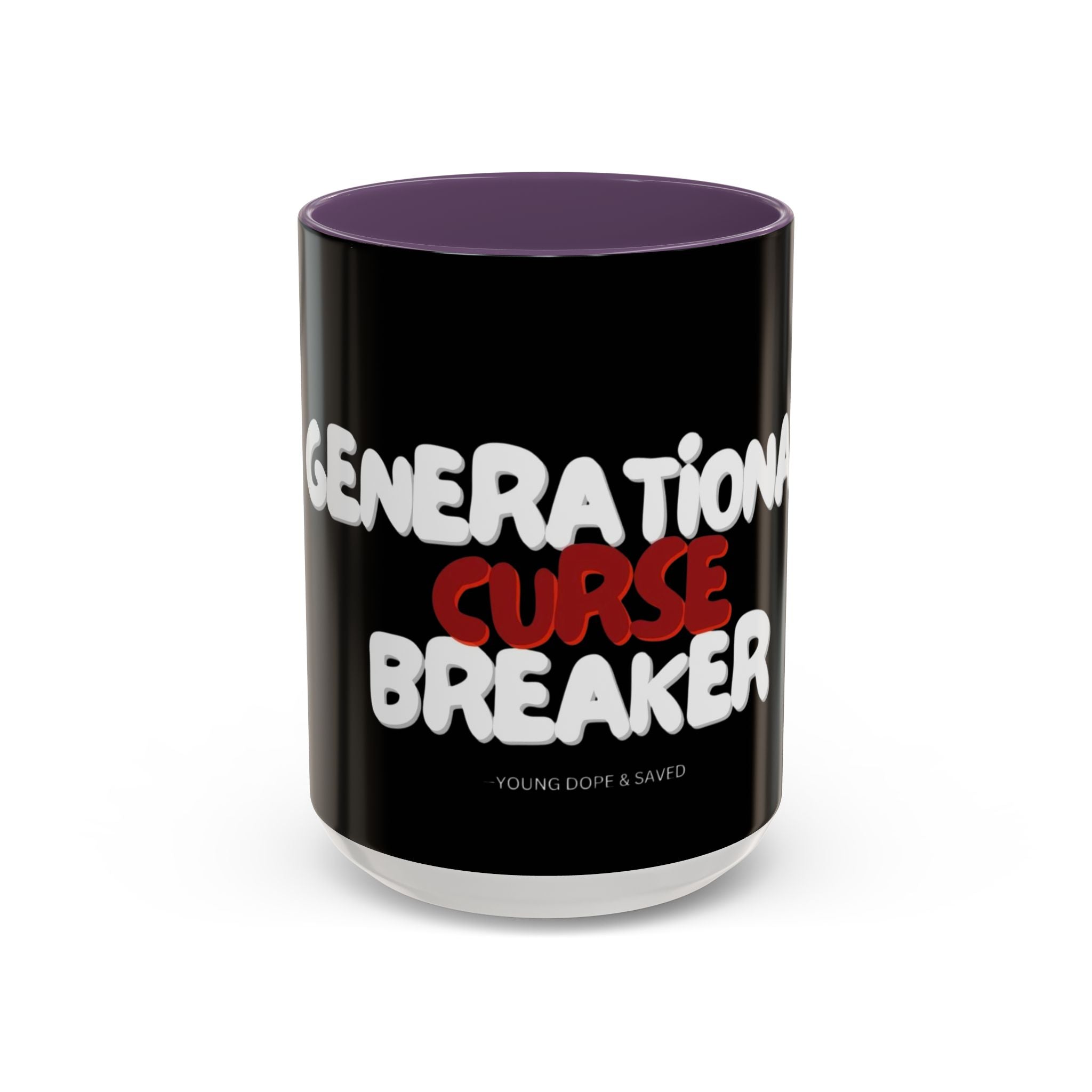 Curse Breaker Accent Coffee Mug - Faithful Daily Reminder, Inspirational Gift, Romans 10:13, Unique Coffee Cup, Religious Home Decor