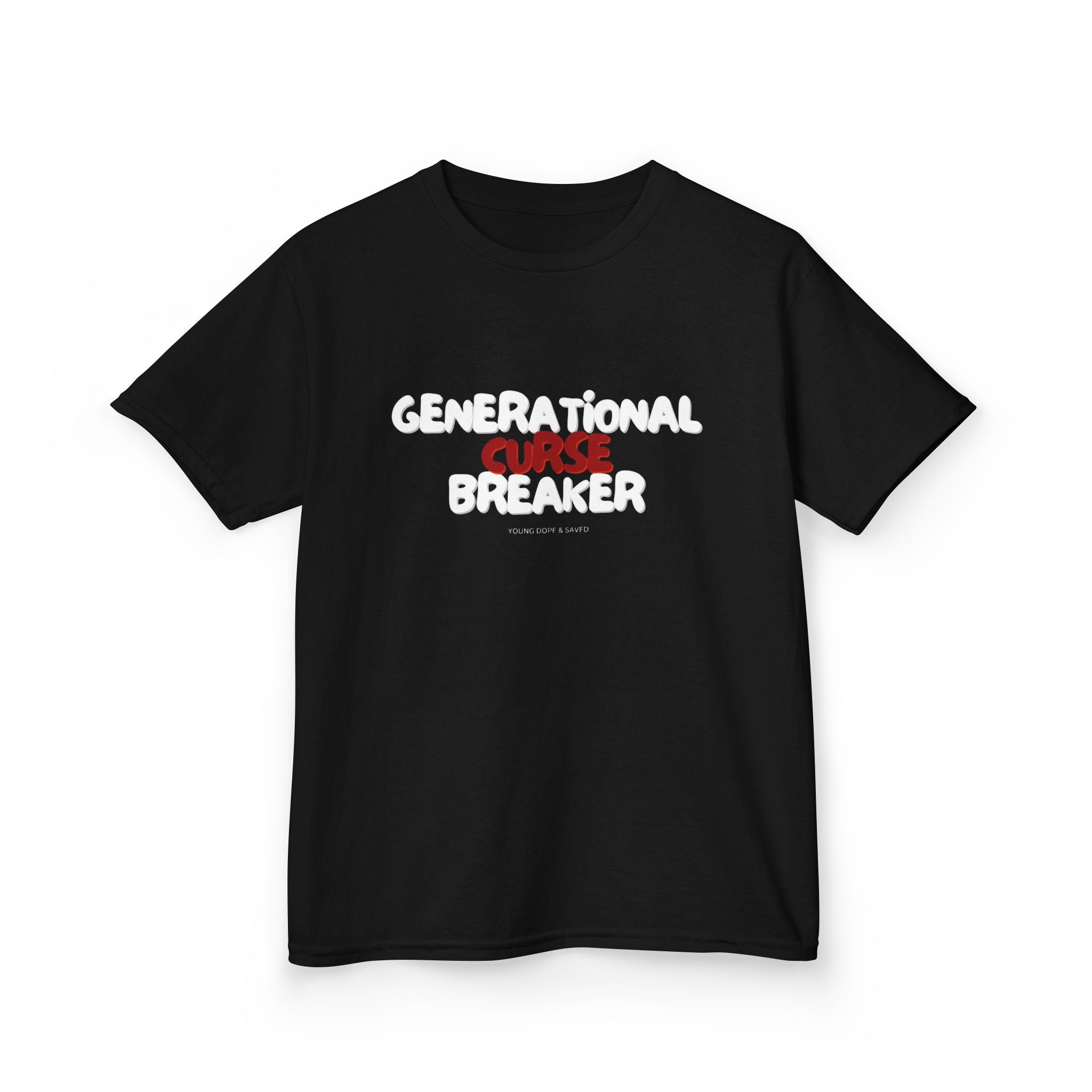 Generational Curse Breaker Inspirational Kids Tee with Scripture, Youth Casual Wear, Faith-Based Gift, Religious Kids Apparel, Cute Christian Shirt