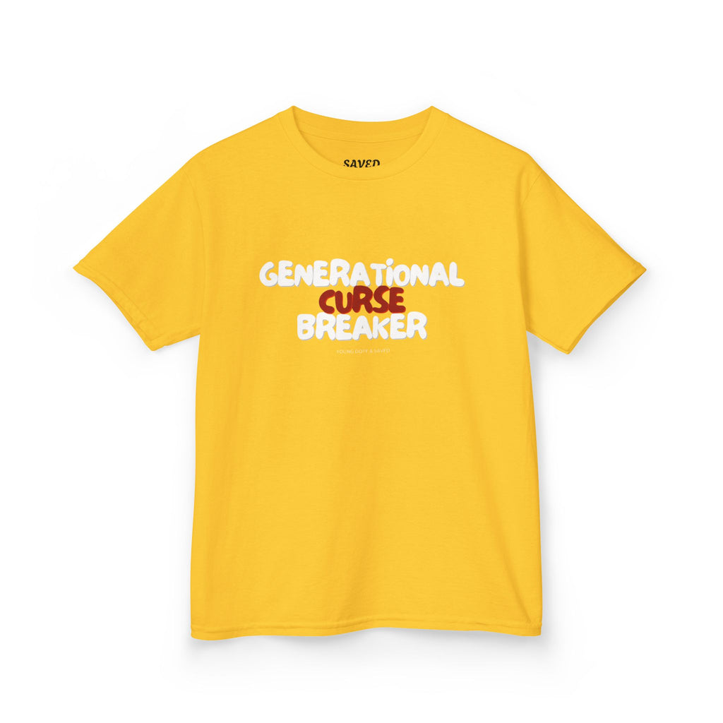 Generational Curse Breaker Inspirational Kids Tee with Scripture, Youth Casual Wear, Faith-Based Gift, Religious Kids Apparel, Cute Christian Shirt