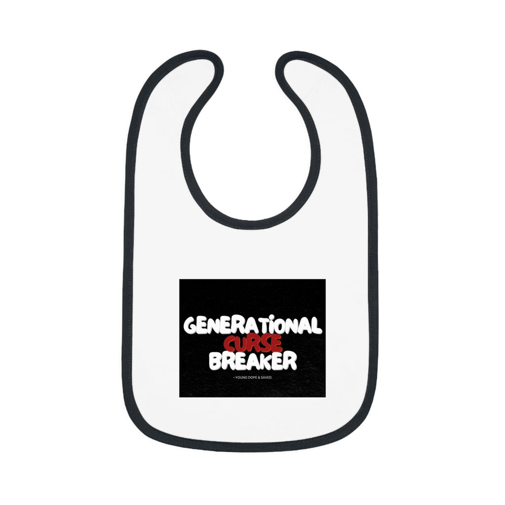 Generational Curse Breaker Baby Bib, Cute Infant Bib for New Parents, Baby Shower Gift, Toddler Feeding Gear, Fun Kids Accessories