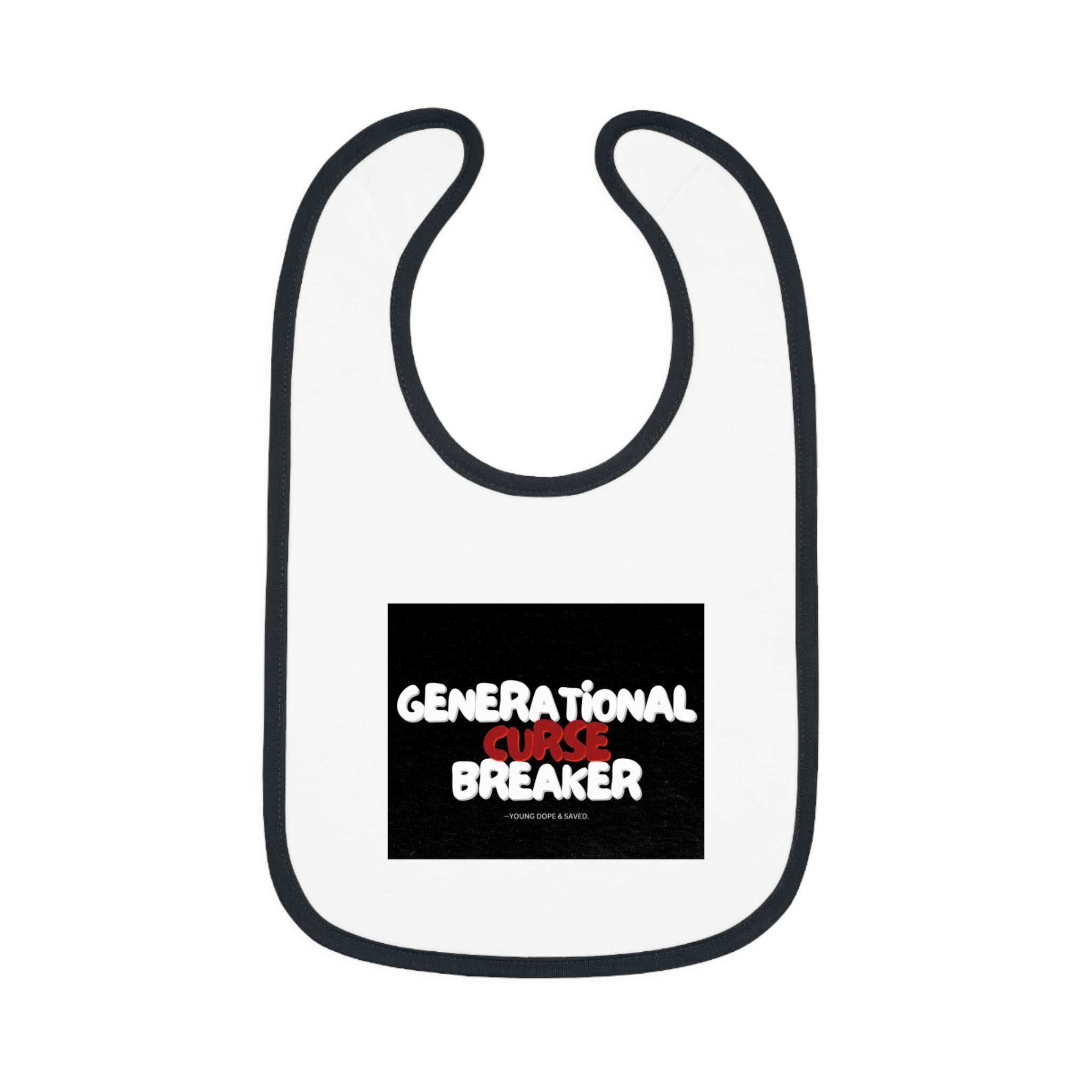 Generational Curse Breaker Baby Bib, Cute Infant Bib for New Parents, Baby Shower Gift, Toddler Feeding Gear, Fun Kids Accessories