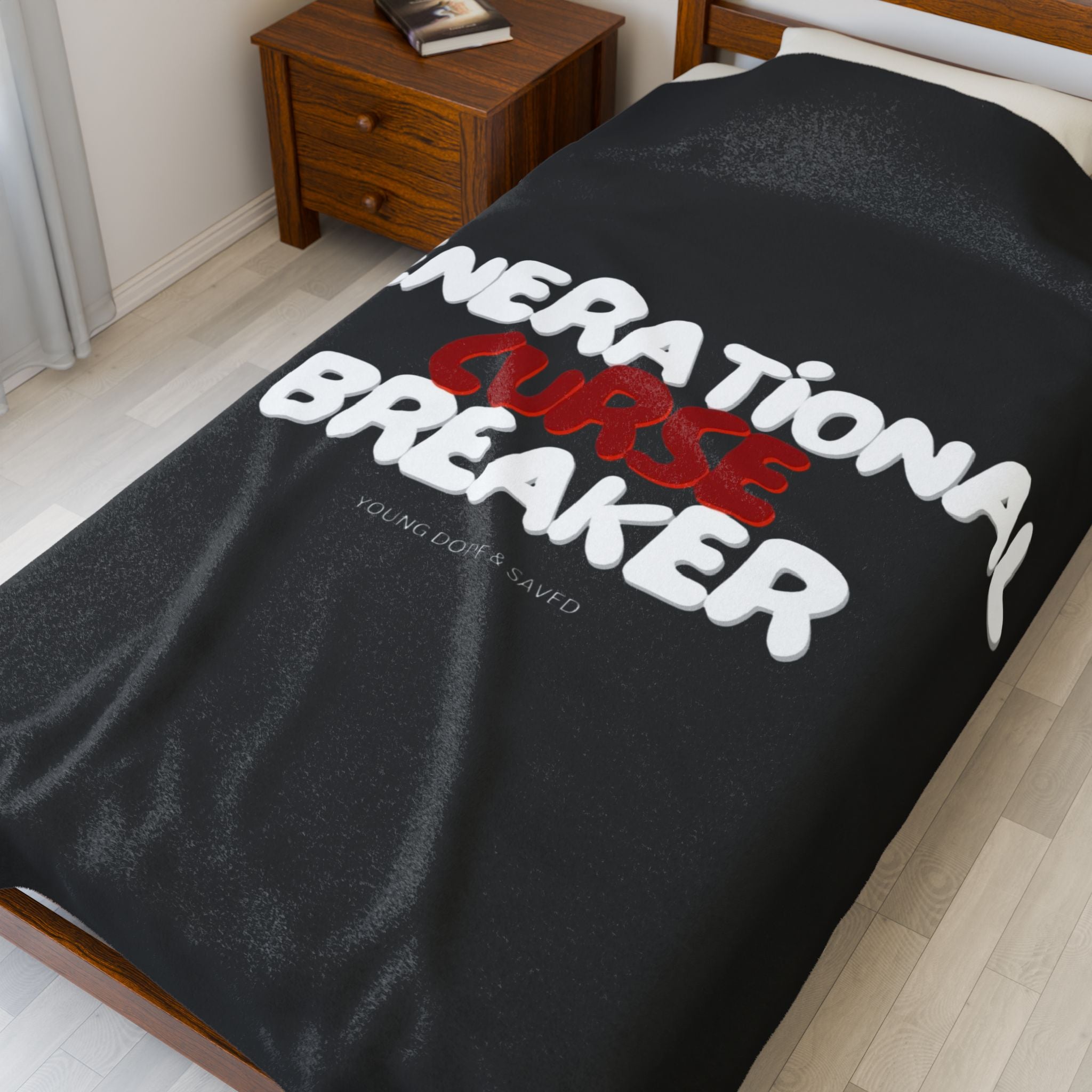 Generational Curse Breaker Plush Blanket, Cozy Throw for Spiritual Growth, Gift for Self-Care, Inspirational Decor, Home Comfort