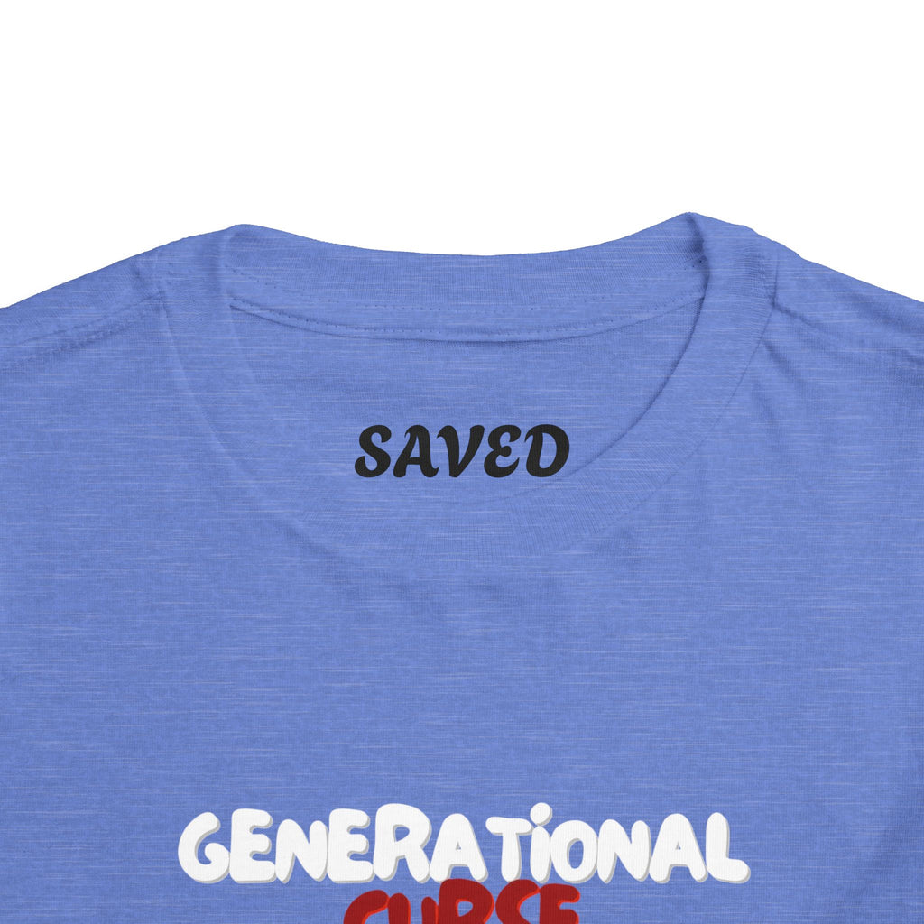 Generational Curse Breaker Toddler Short Sleeve Tee with 'Curse' Design and 'Romans 10:13' Quote, Cute Kids' Casual Top, Faith-Based Gift, Summer Essentials, [...]