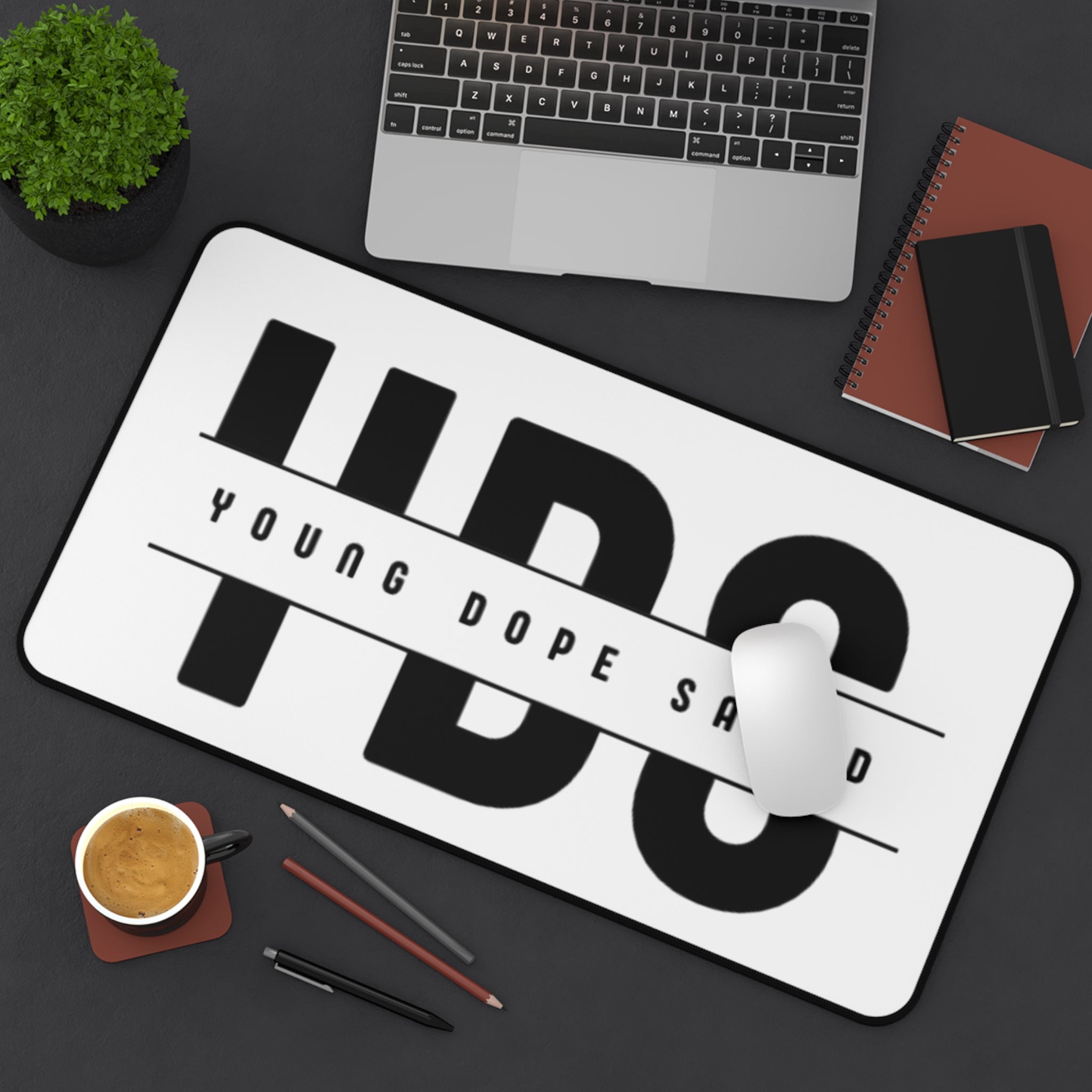 Modern Desk Mat - Stylish Office Decor, Young Dope Saved, Office Accessories, Gamer Mat, Teacher Gift, Minimalist Design