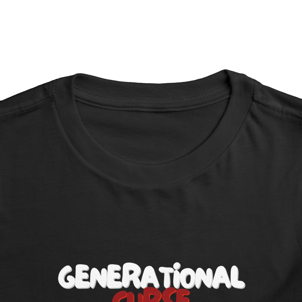 Generational Curse Breaker Toddler Short Sleeve Tee with 'Curse' Design and 'Romans 10:13' Quote, Cute Kids' Casual Top, Faith-Based Gift, Summer Essentials, [...]