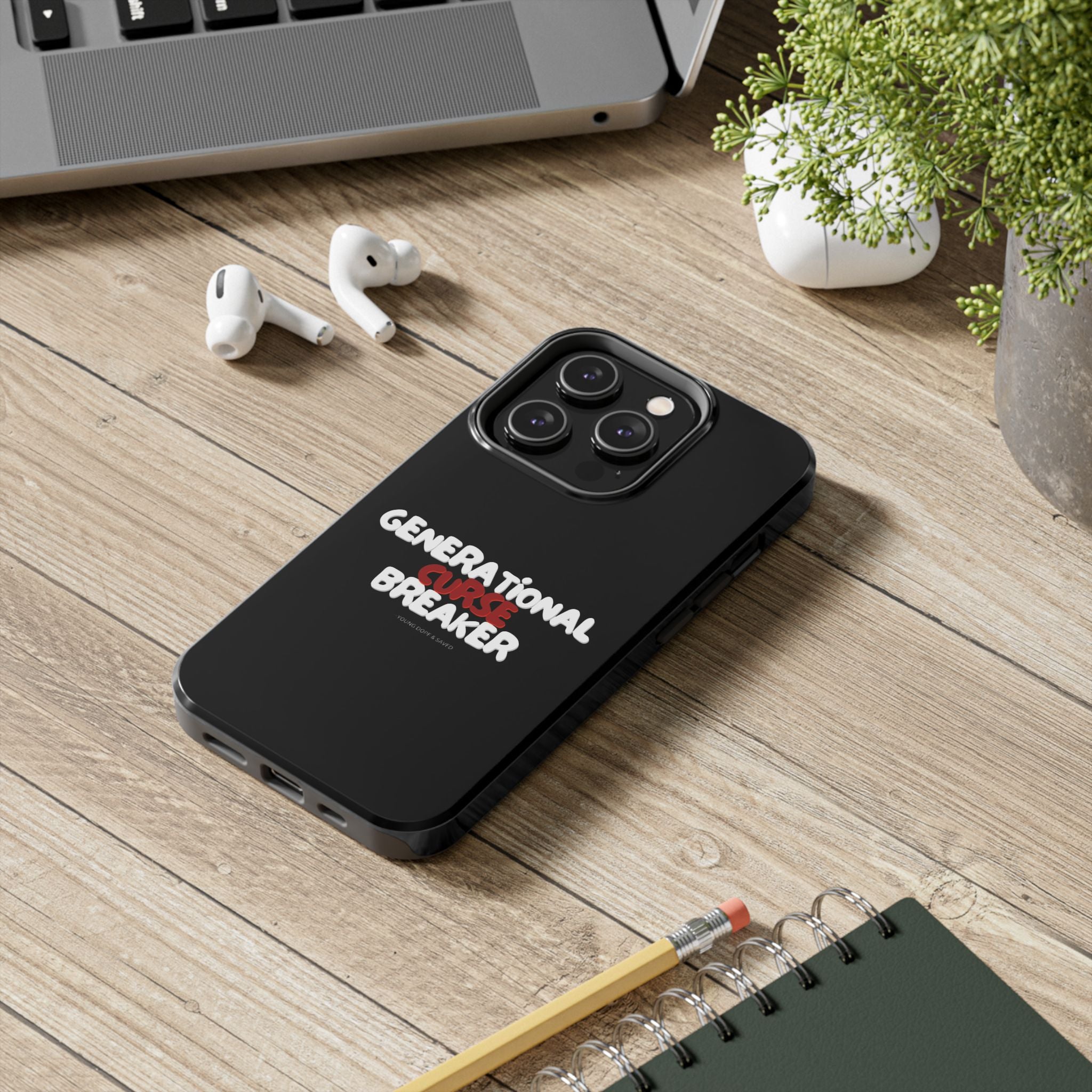 Generational Curse Breaker Tough Phone Cases, Durable Phone Cover, Gift for Millennials, Resilient Phone Case, Unique Smartphone Accessory