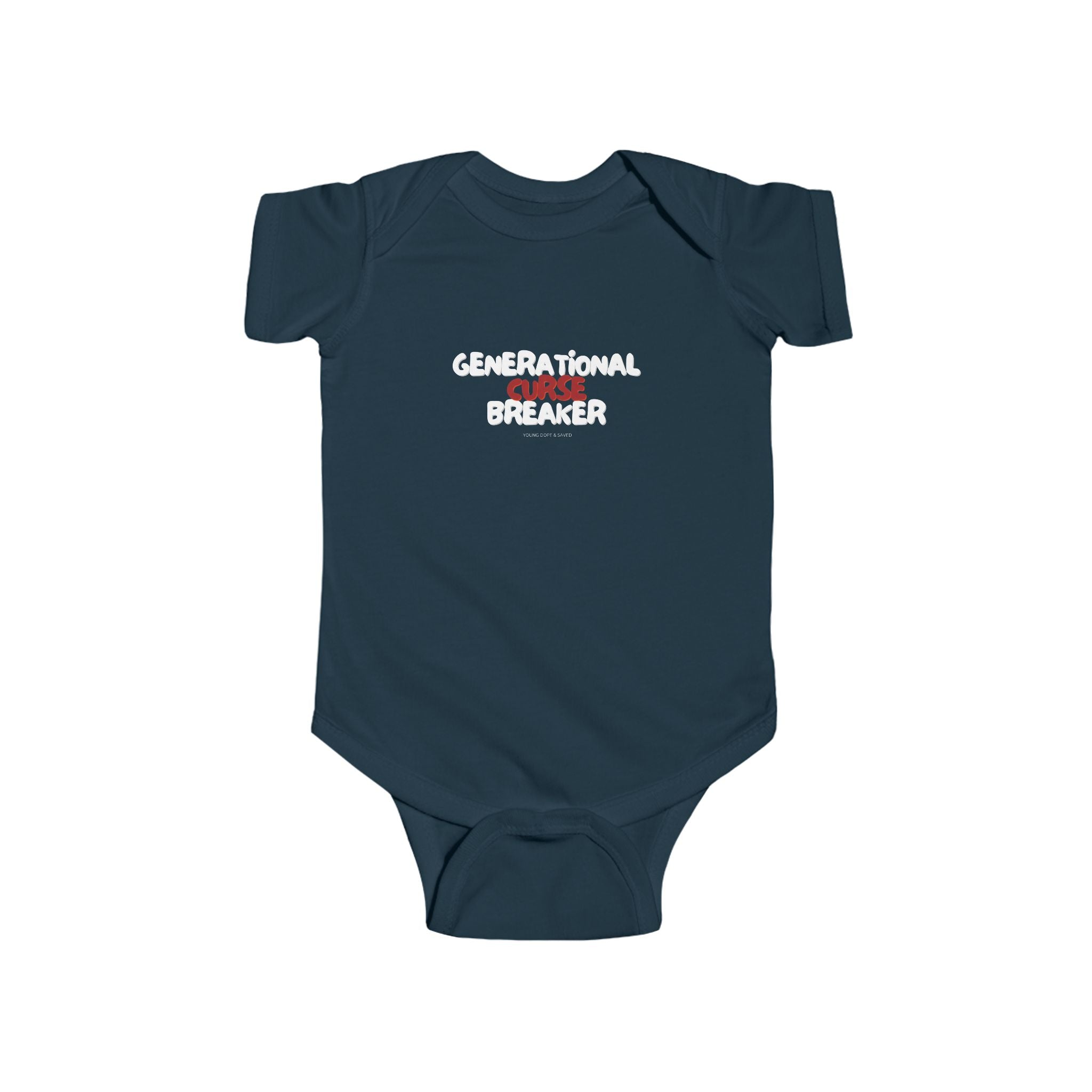 Generational Curse Breaker Cute Baby Bodysuit with Inspirational Quote | Christian Gift for Infants, Baby Shower, Newborn Outfit, Toddler Clothes, Religious Babywear