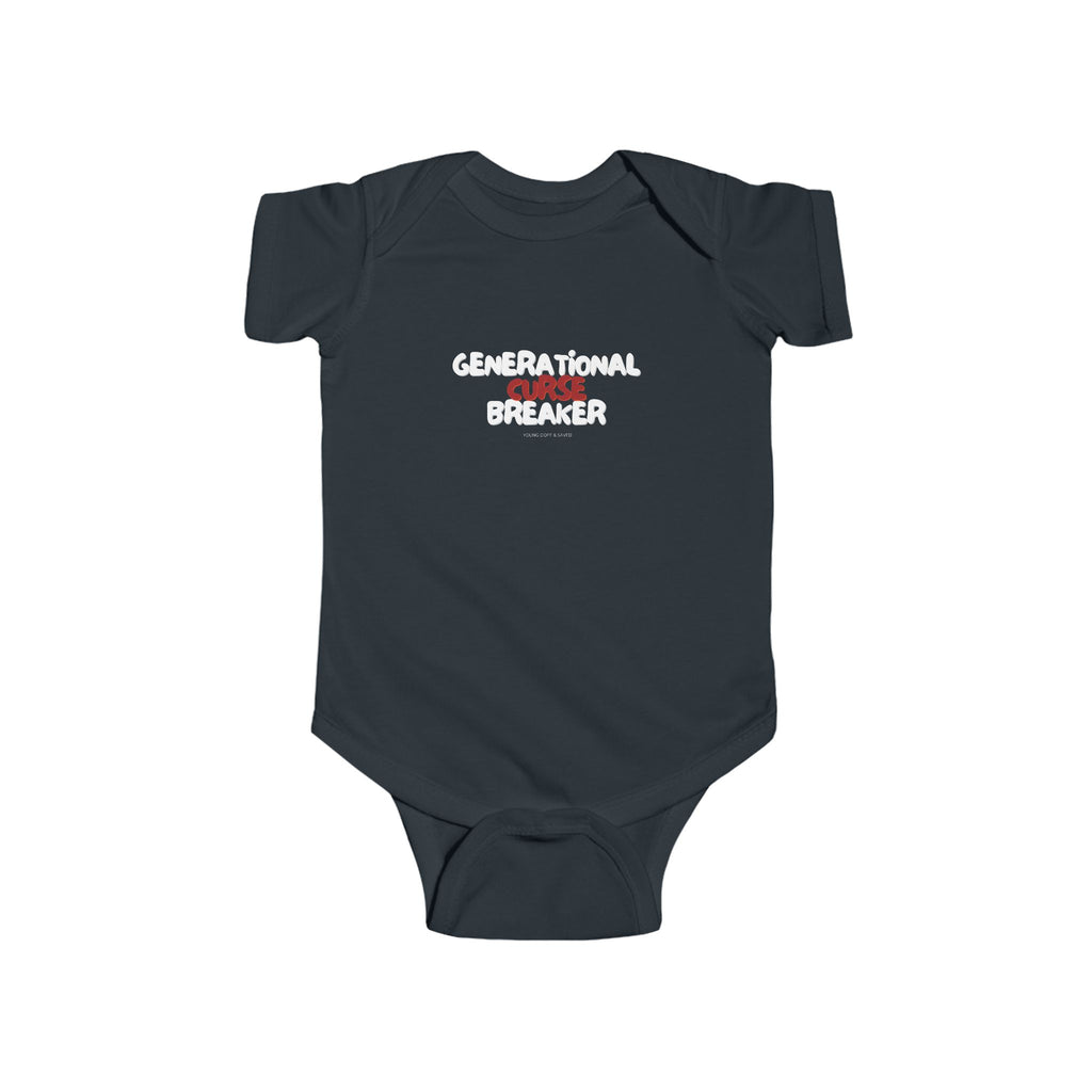 Generational Curse Breaker Cute Baby Bodysuit with Inspirational Quote | Christian Gift for Infants, Baby Shower, Newborn Outfit, Toddler Clothes, Religious Babywear