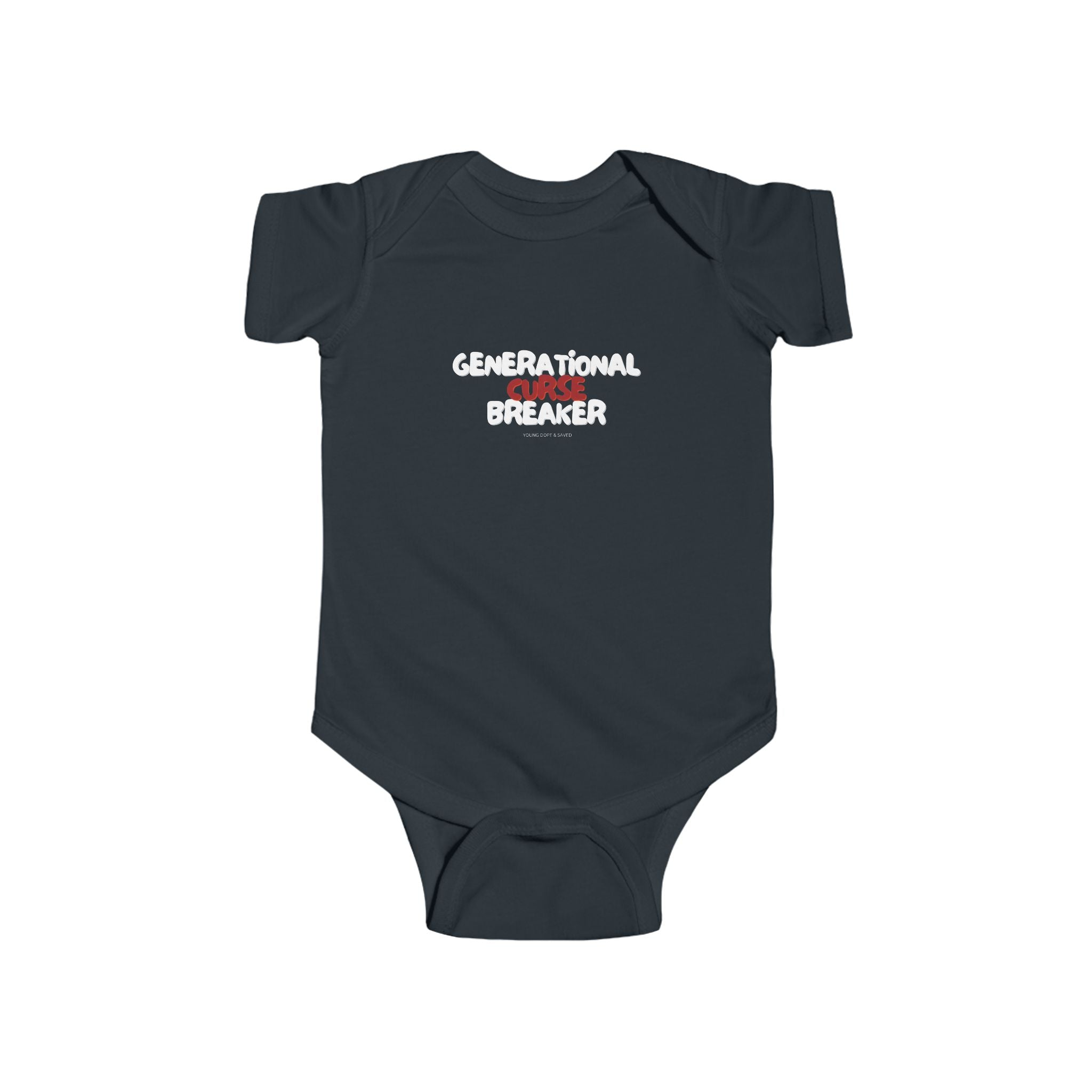 Generational Curse Breaker Cute Baby Bodysuit with Inspirational Quote | Christian Gift for Infants, Baby Shower, Newborn Outfit, Toddler Clothes, Religious Babywear
