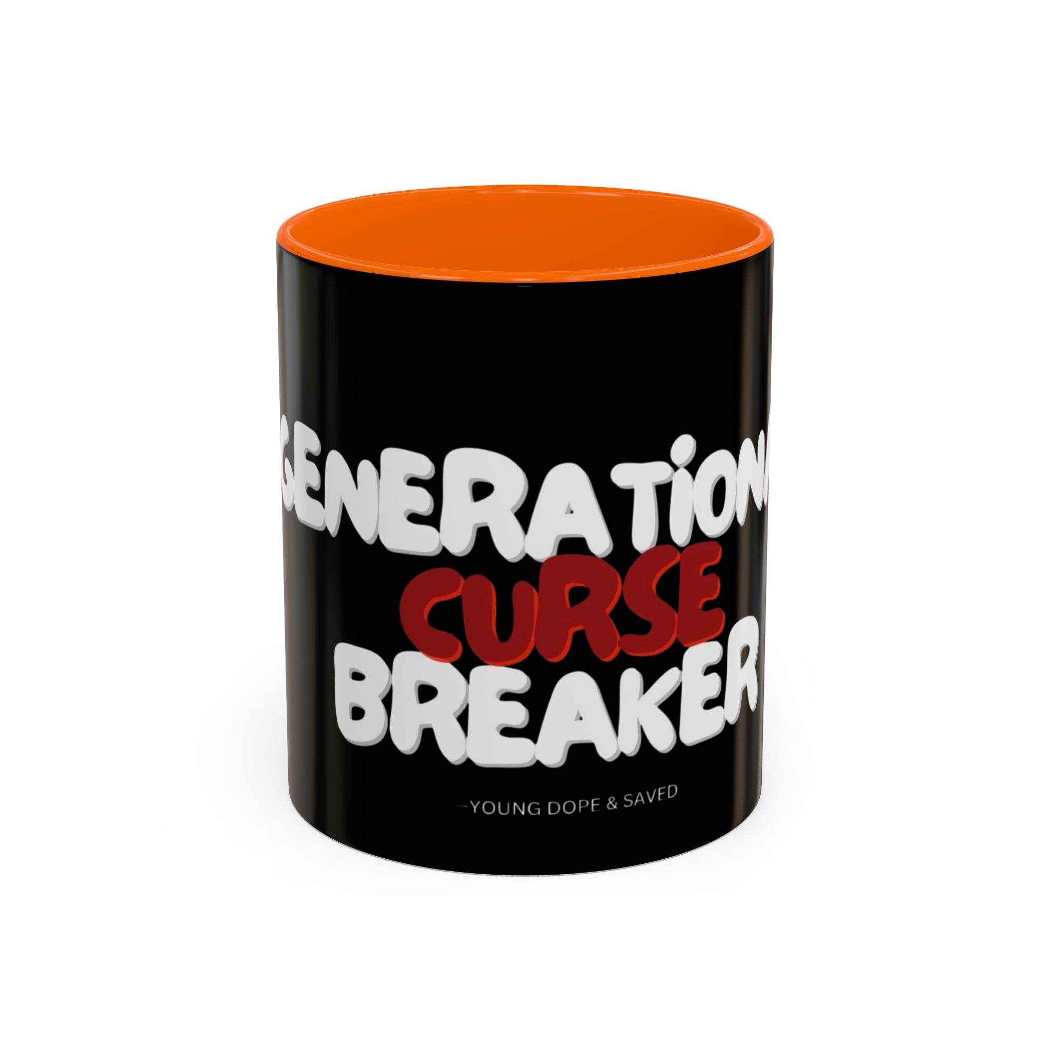 Curse Breaker Accent Coffee Mug - Faithful Daily Reminder, Inspirational Gift, Romans 10:13, Unique Coffee Cup, Religious Home Decor