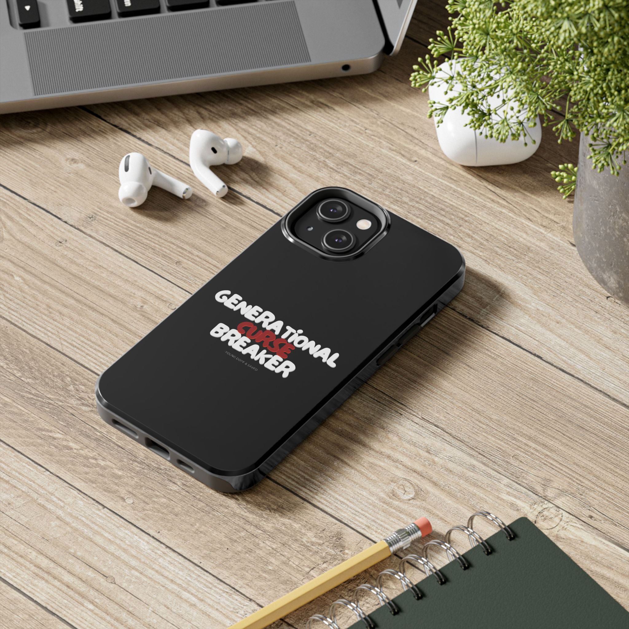 Generational Curse Breaker Tough Phone Cases, Durable Phone Cover, Gift for Millennials, Resilient Phone Case, Unique Smartphone Accessory