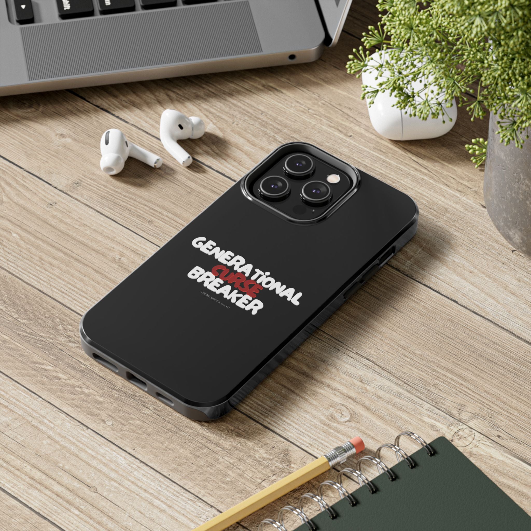 Generational Curse Breaker Tough Phone Cases, Durable Phone Cover, Gift for Millennials, Resilient Phone Case, Unique Smartphone Accessory